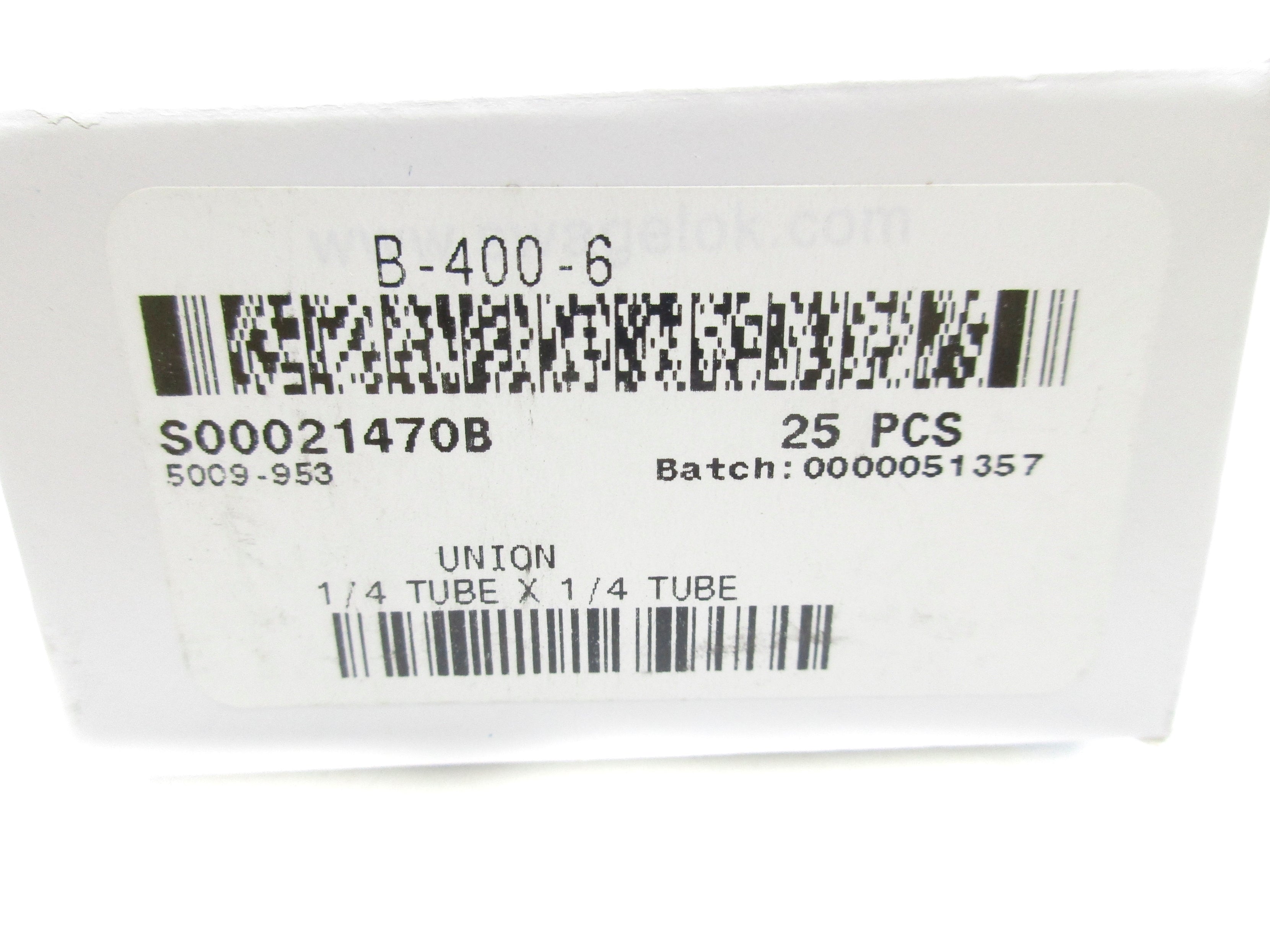 SWAGELOK B-400-6 (PKG OF 25) NSMP