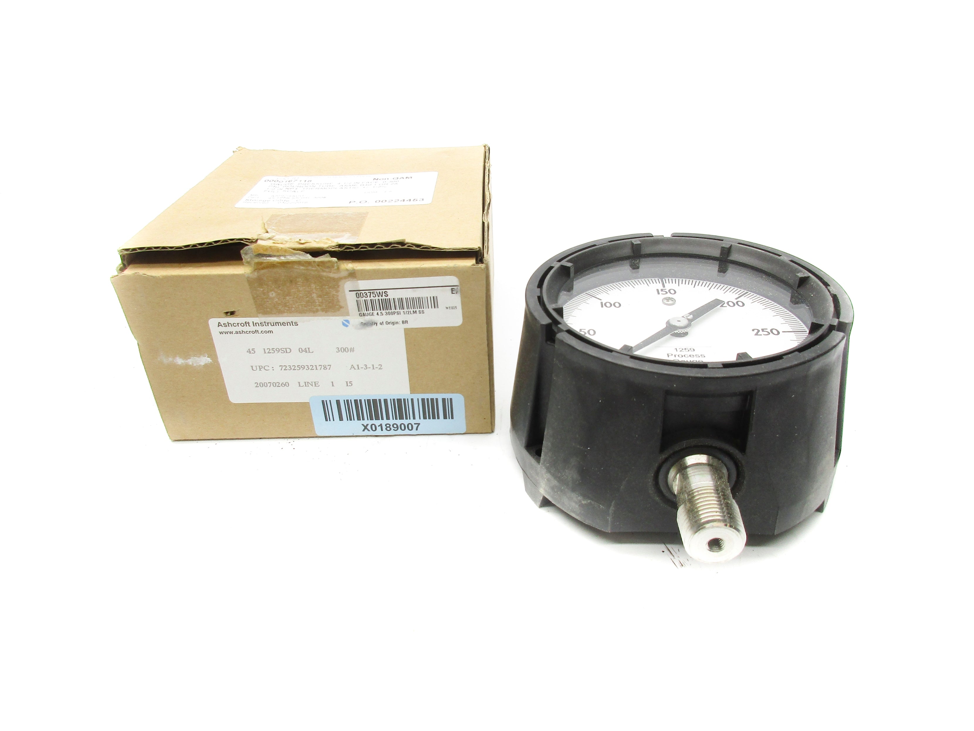 ASHCROFT 45-1259SD-04L-300# 0-300PSI NSMP