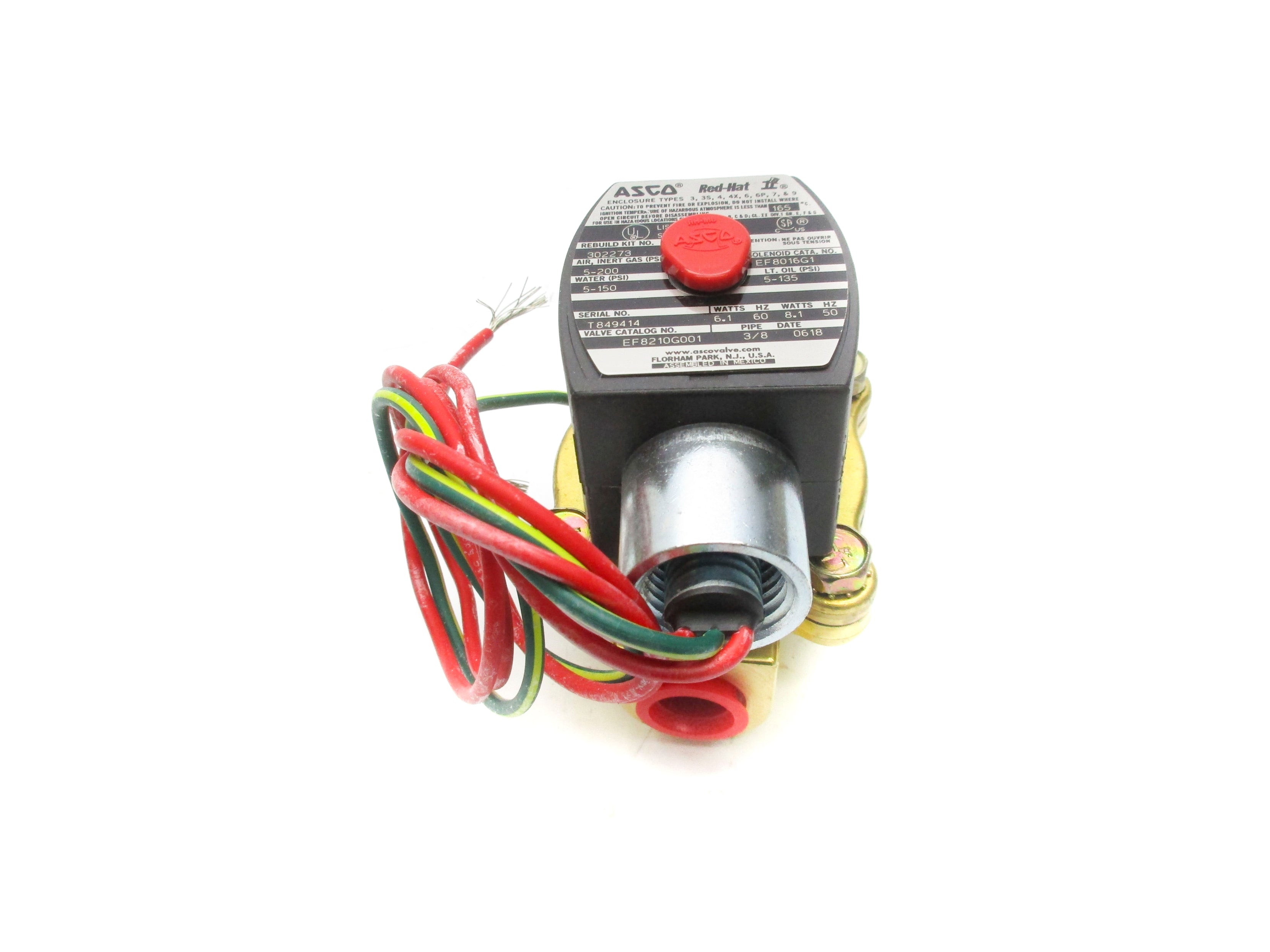 ASCO EF8210G001 110/120V 5-150PSI  NSMP