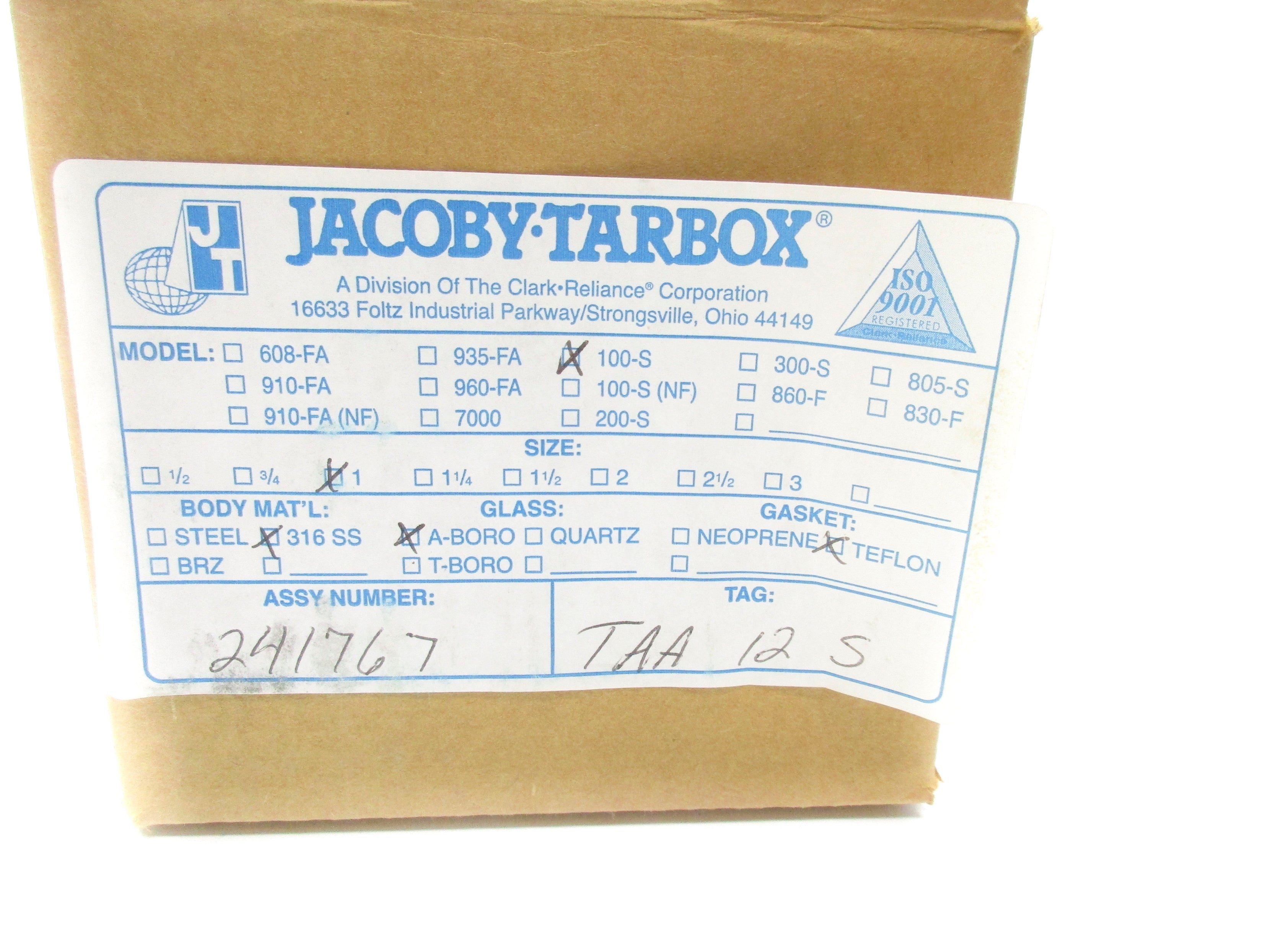 JACOBY-TARBOX 100-S NSMP