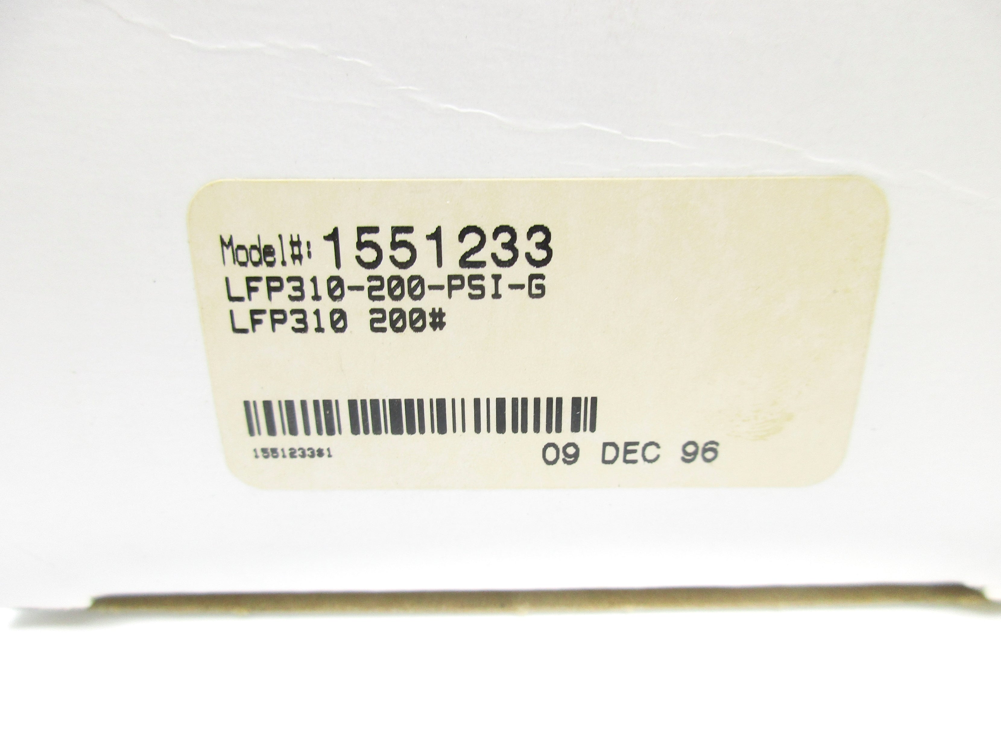 SPAN LFP310-200-PSI-G 200PSI NSMP