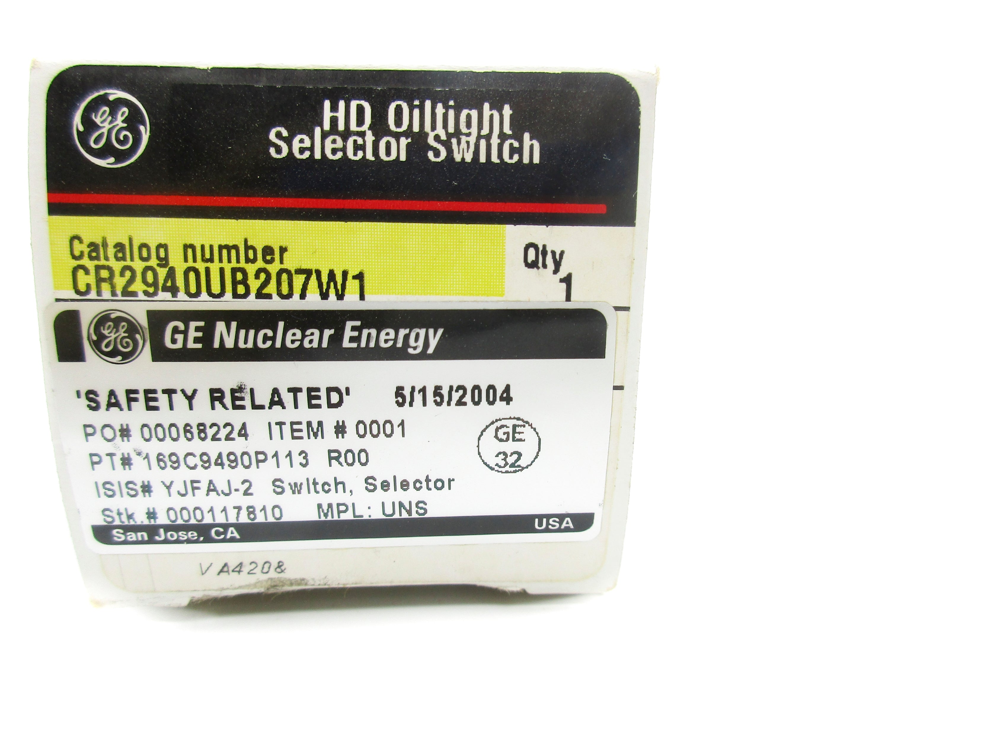 GENERAL ELECTRIC CR2940UB207W1 NSMP