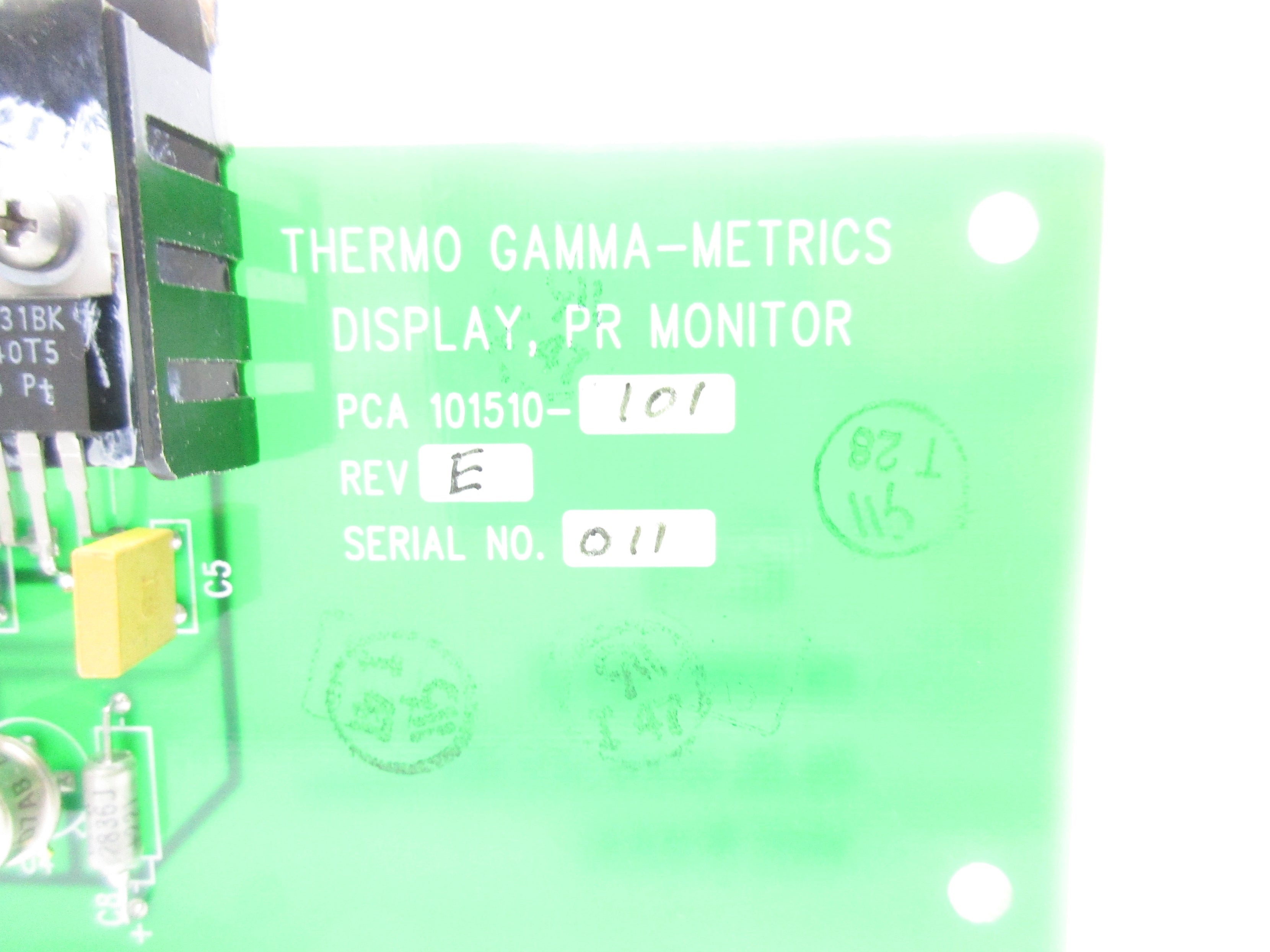 THERMO GAMMA METRICS 101510-101 REV. E NSNP