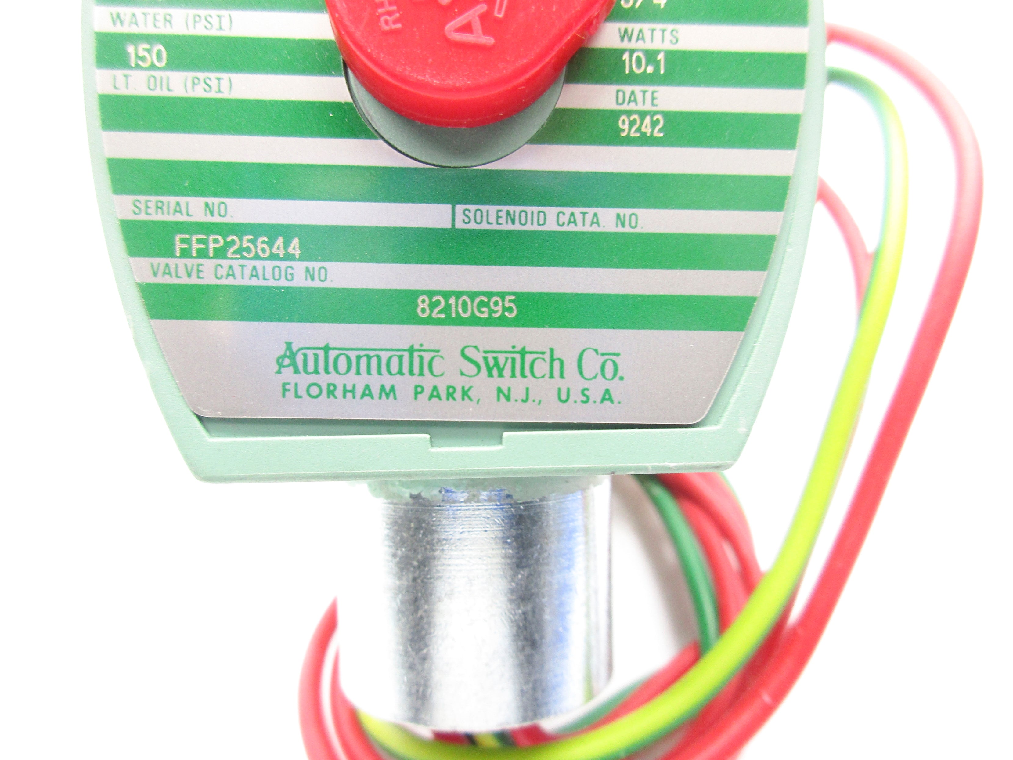 ASCO 8210G95 110/120V 150PSI 3/4" NSNP