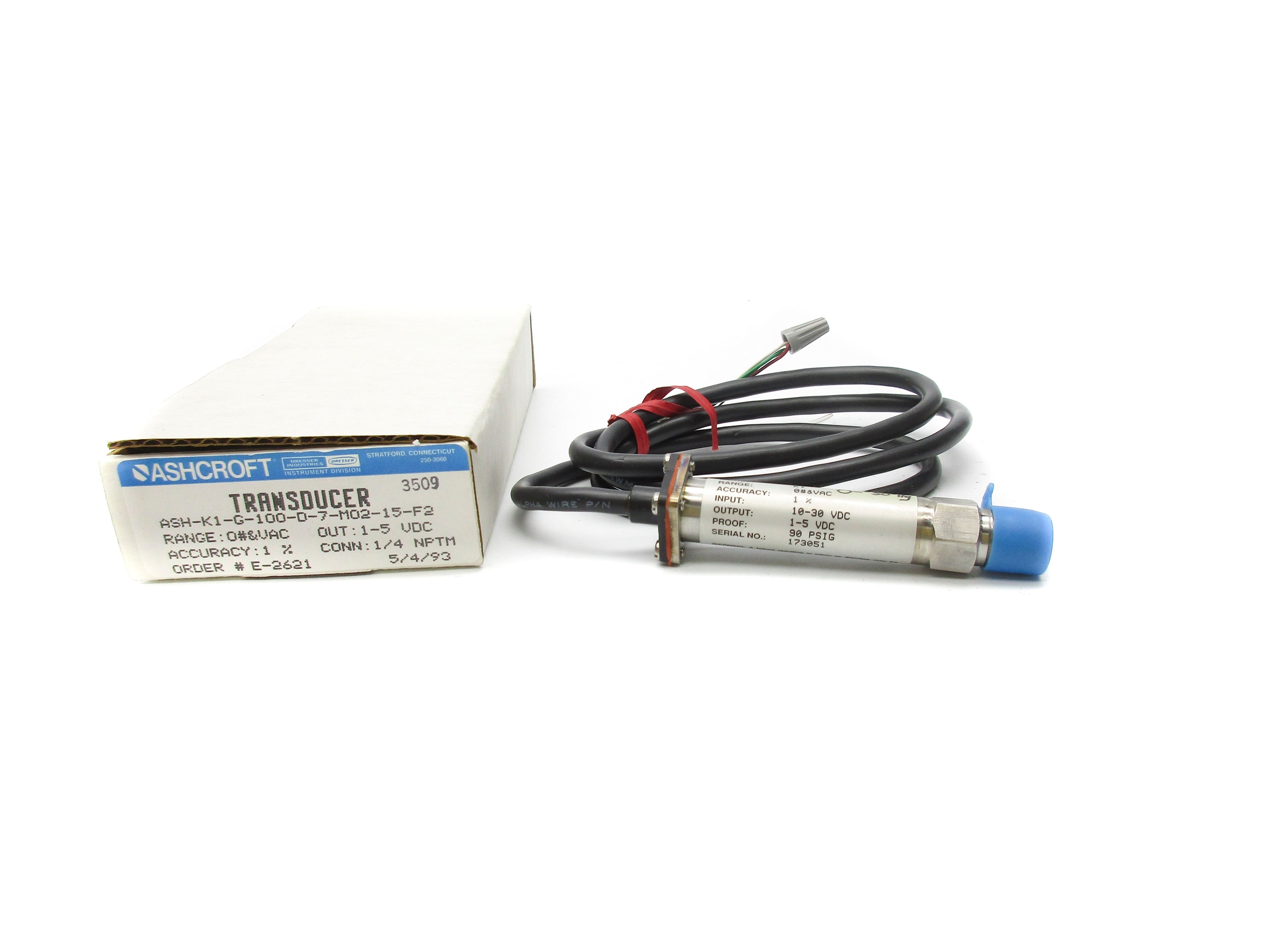 ASHCROFT ASH-K1-G-100-D-7-M02-15-F2 90PSIG NSMP