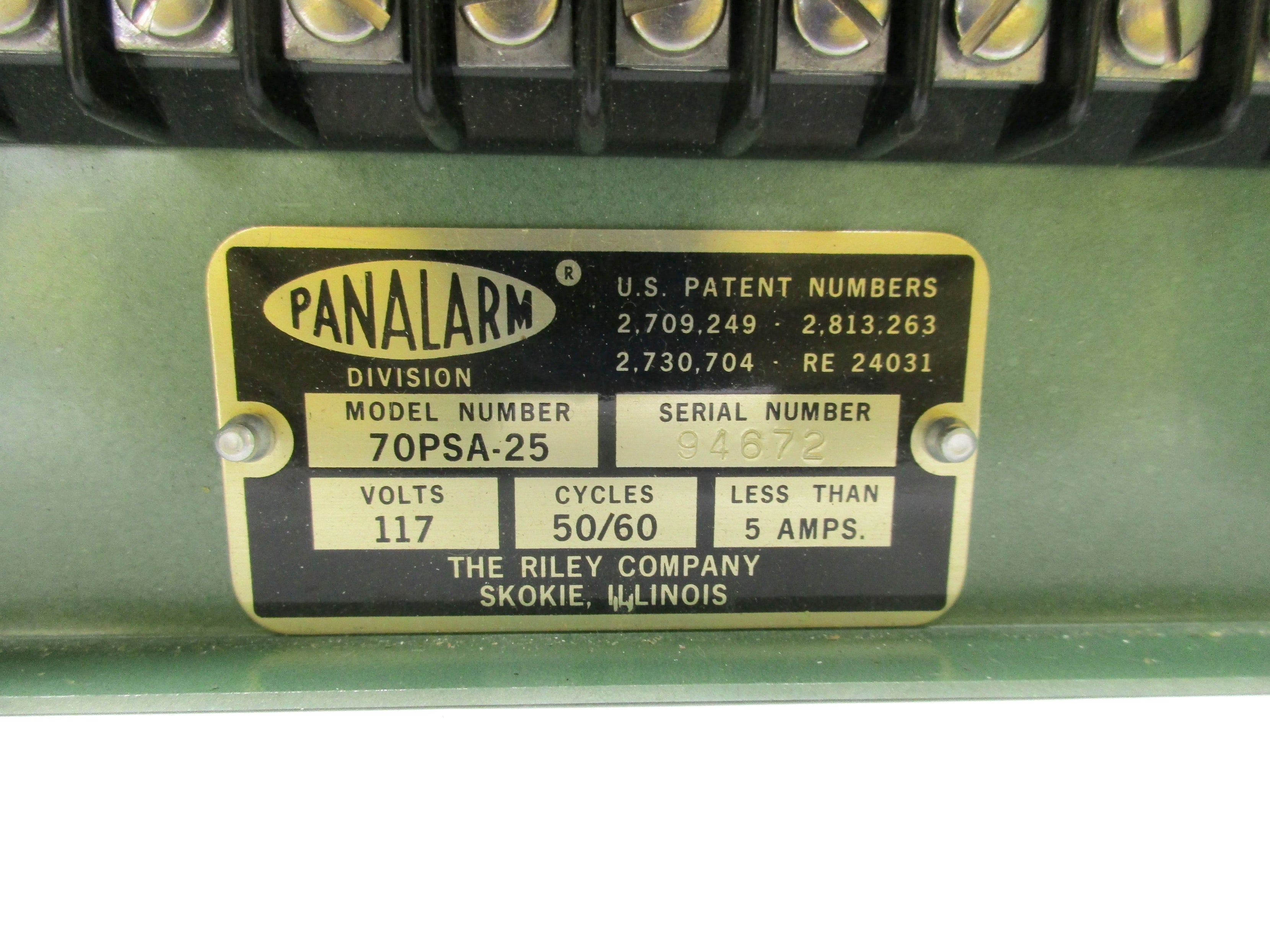 PANALARM 70PSA-25 (AS PICTURED) NSNP