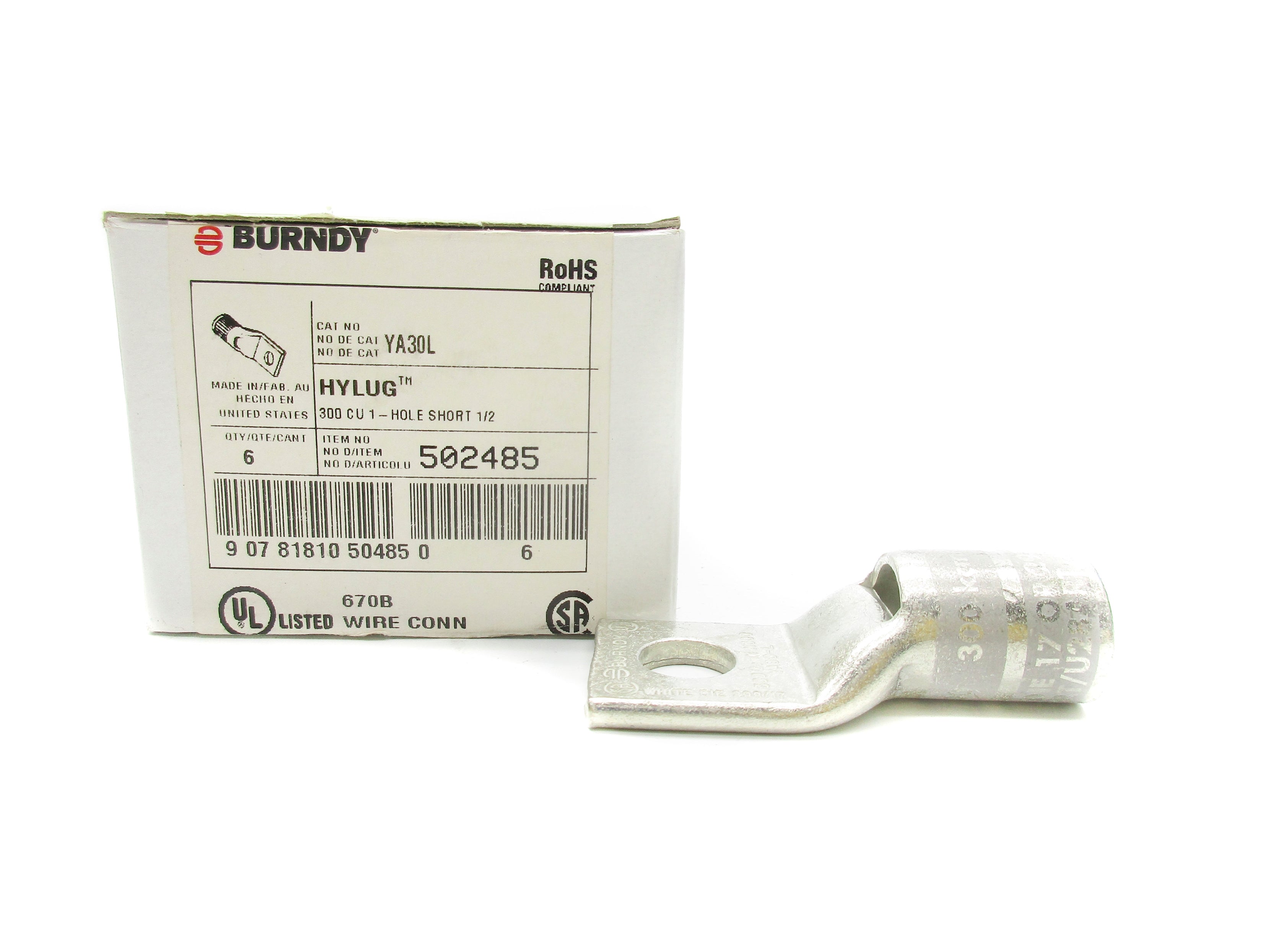 BURNDY YA30L (PKG OF 6)  NSMP