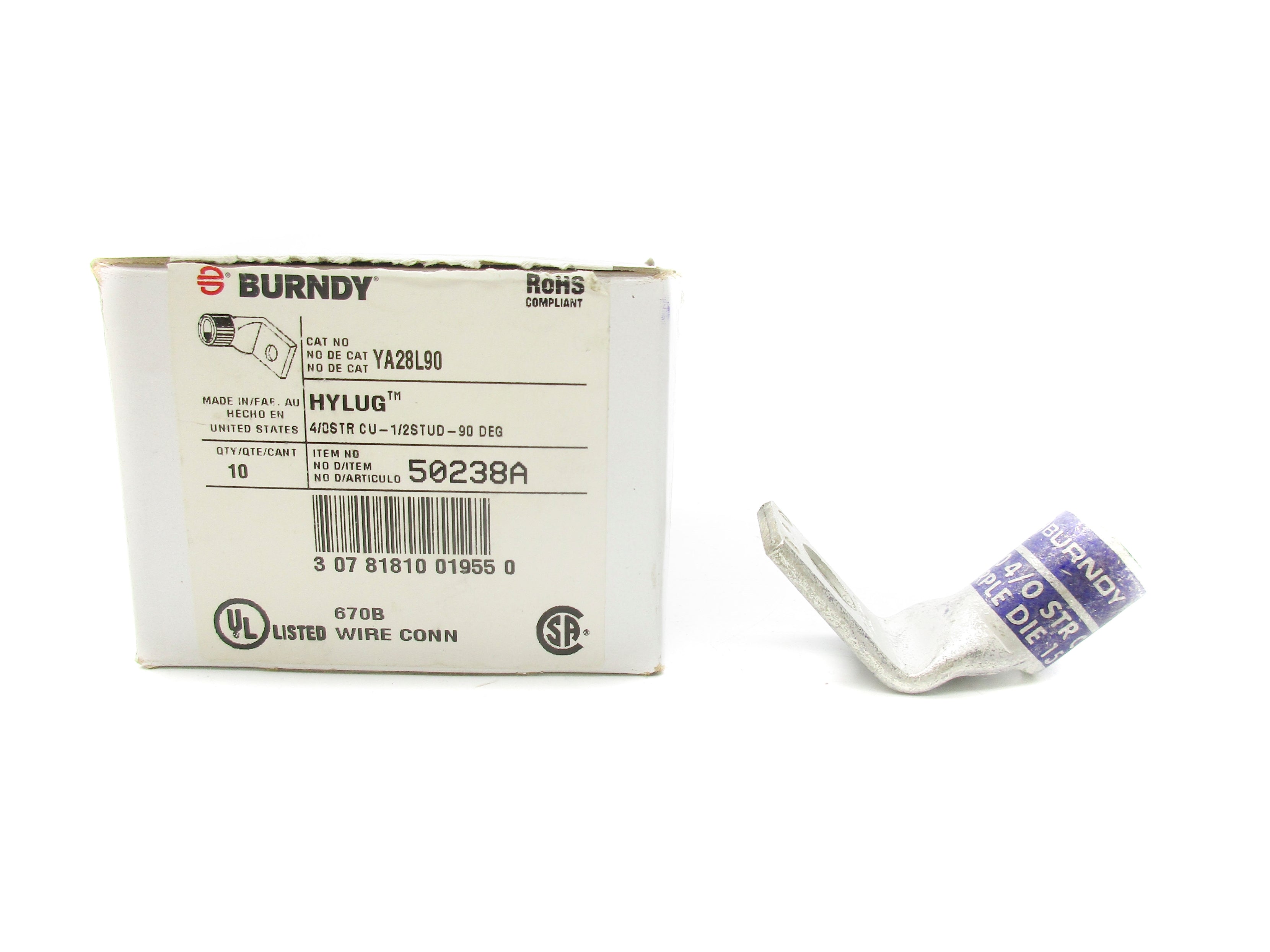 BURNDY YA28L90 (PKG OF 10) NSMP