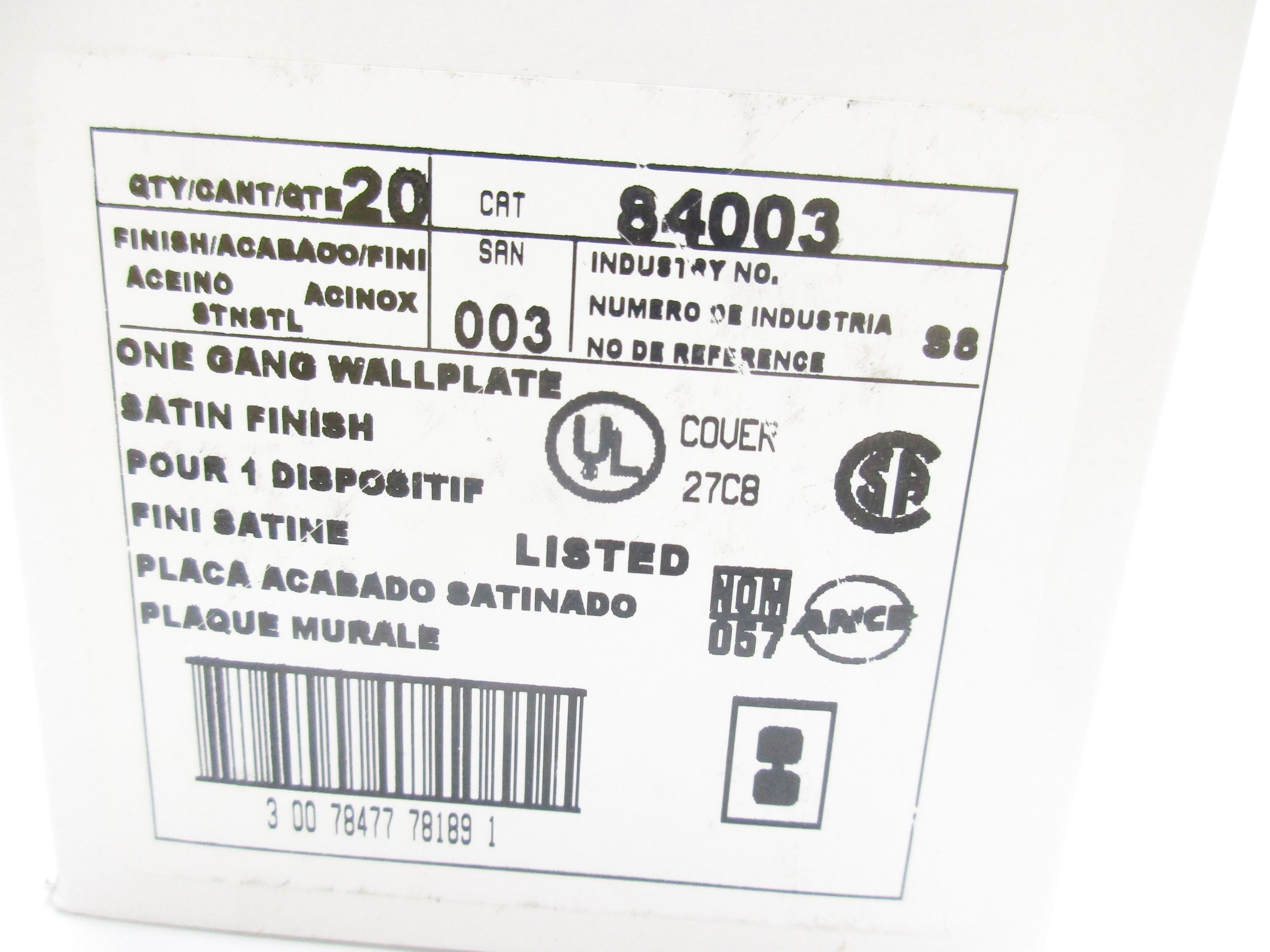 LEVITON 003-84003 (PKG OF 20) NSMP