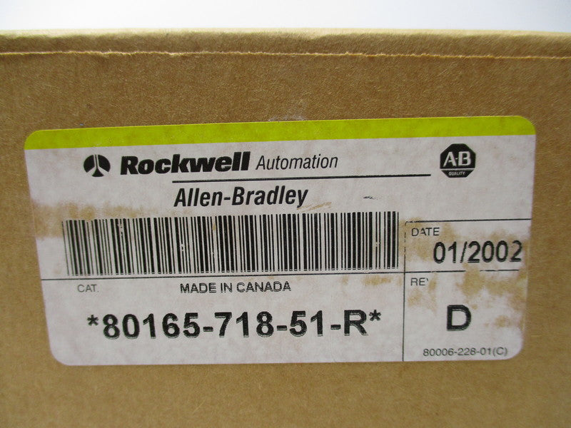 ALLEN BRADLEY 80165-718-51-R DATE: 01/2002 * FACTORY SEALED *