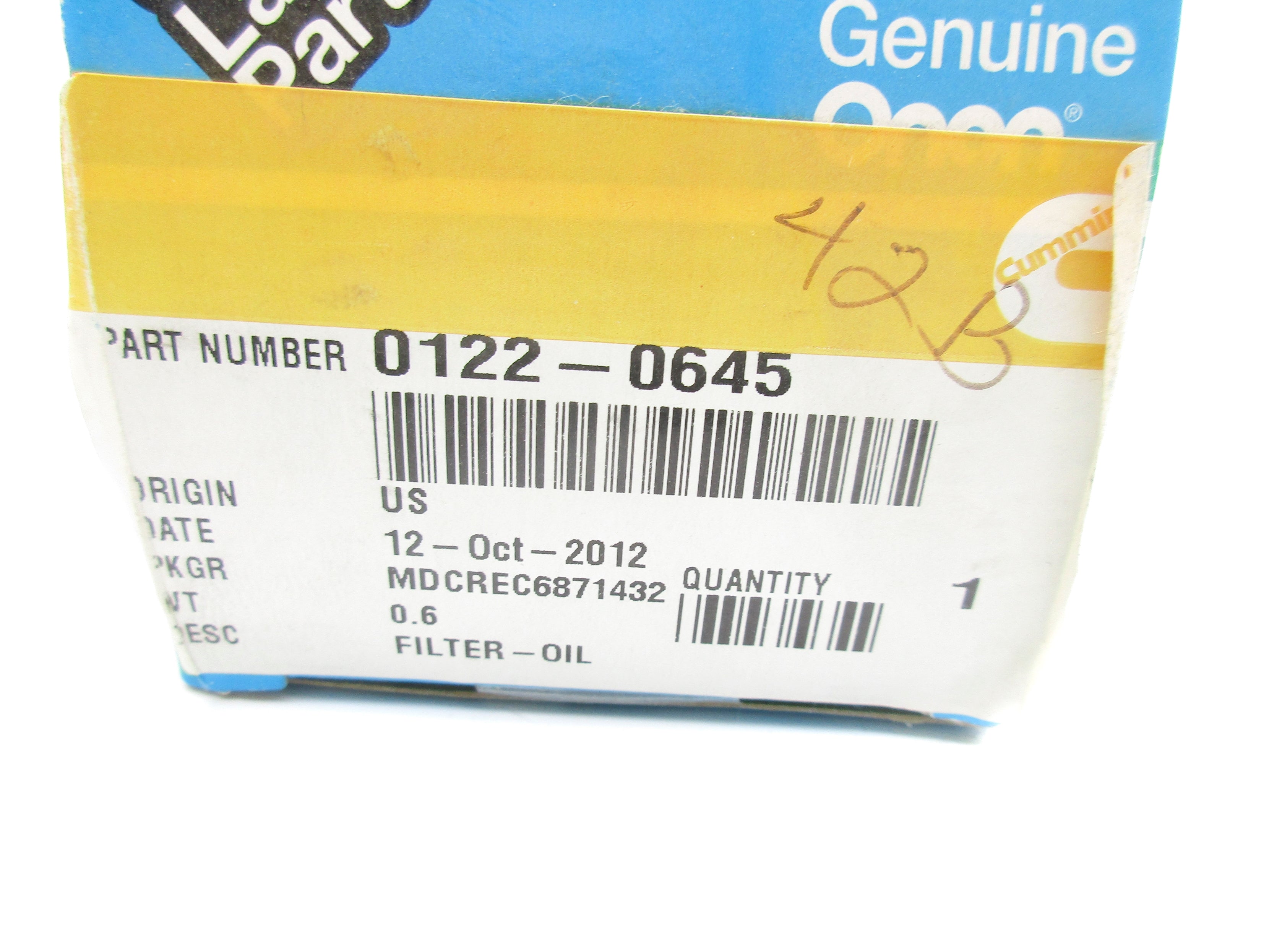 ONAN 0122-0645 NSMP