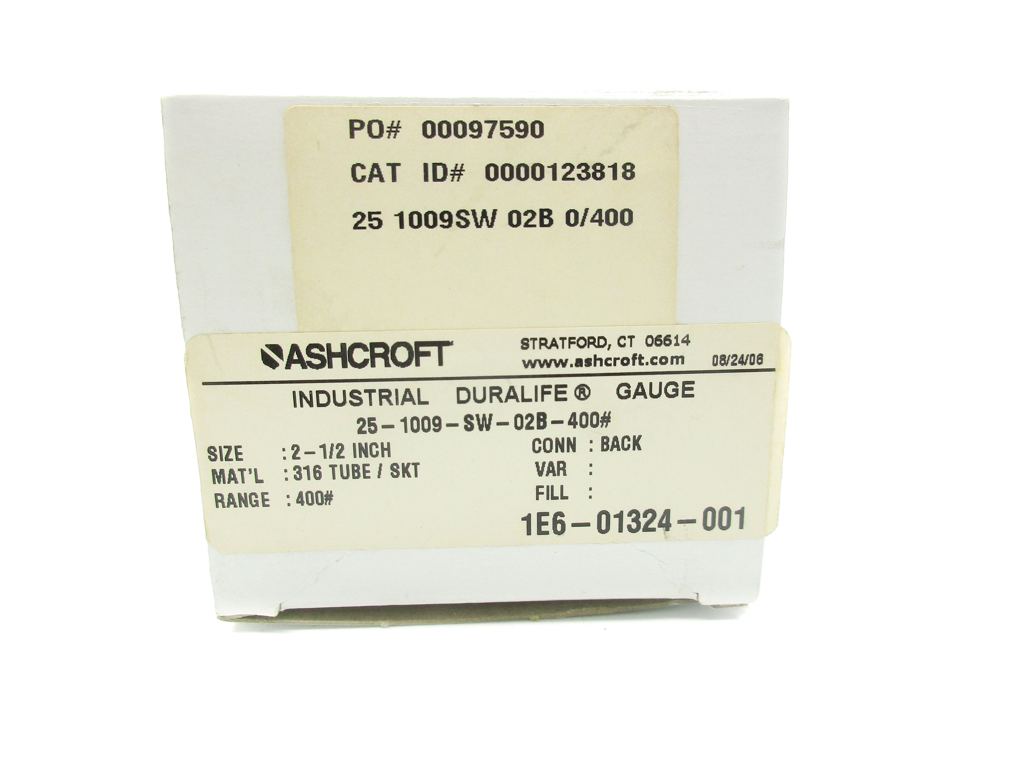 ASHCROFT 25-1009-SW-02B-400# 0-400PSI 2-1/2" NSMP