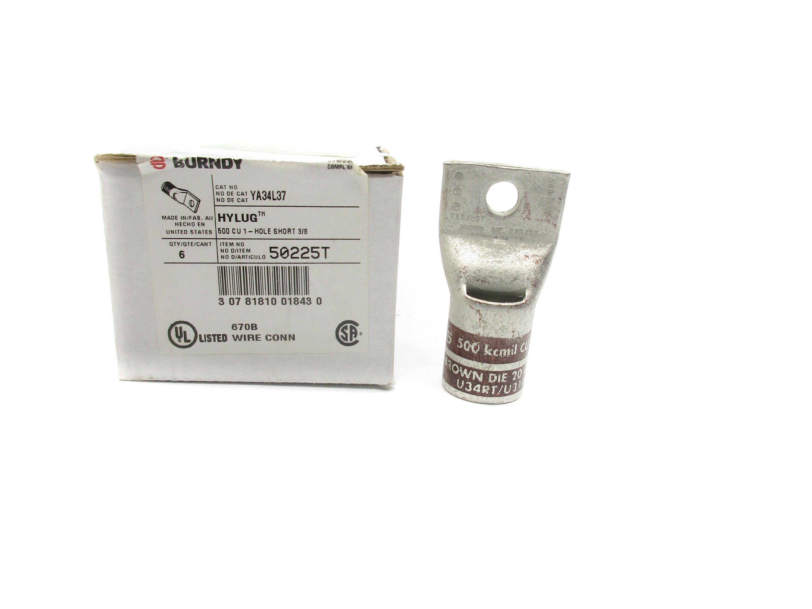 BURNDY YA34L37 (PKG OF 6) NSMP