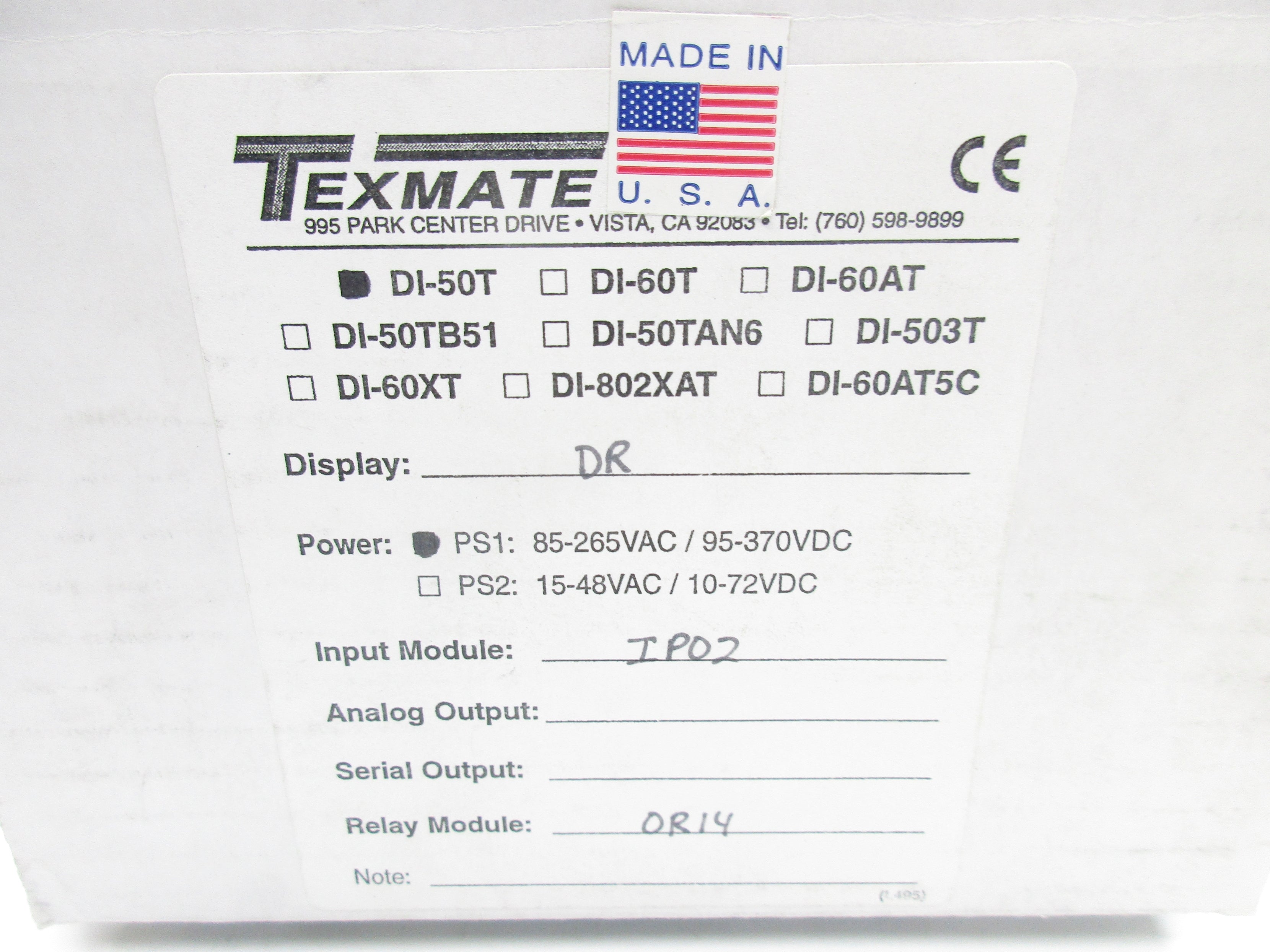 TEXMATE DI-50T NSMP