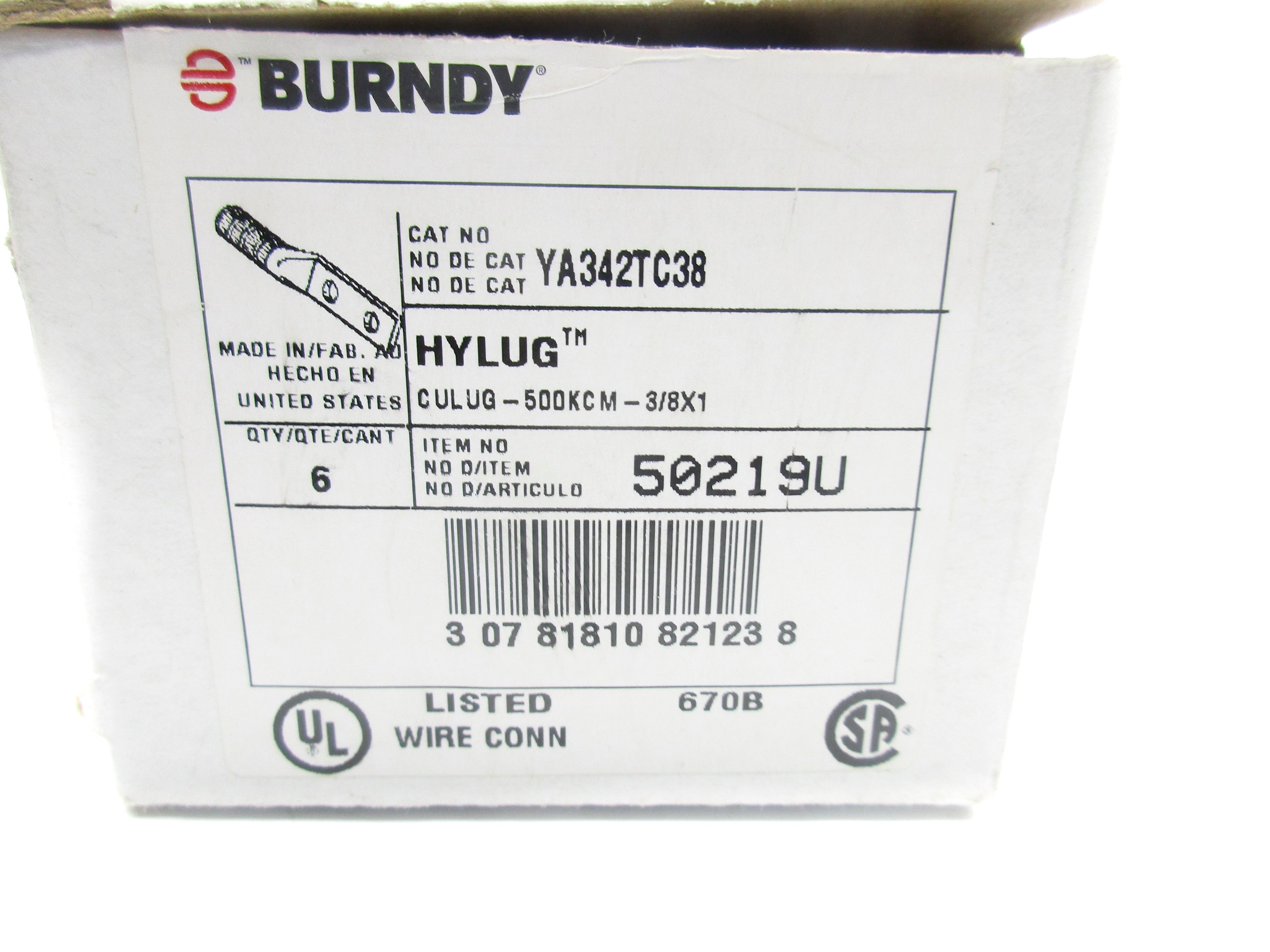 BURNDY YA342TC38 (PKG OF 6) NSMP