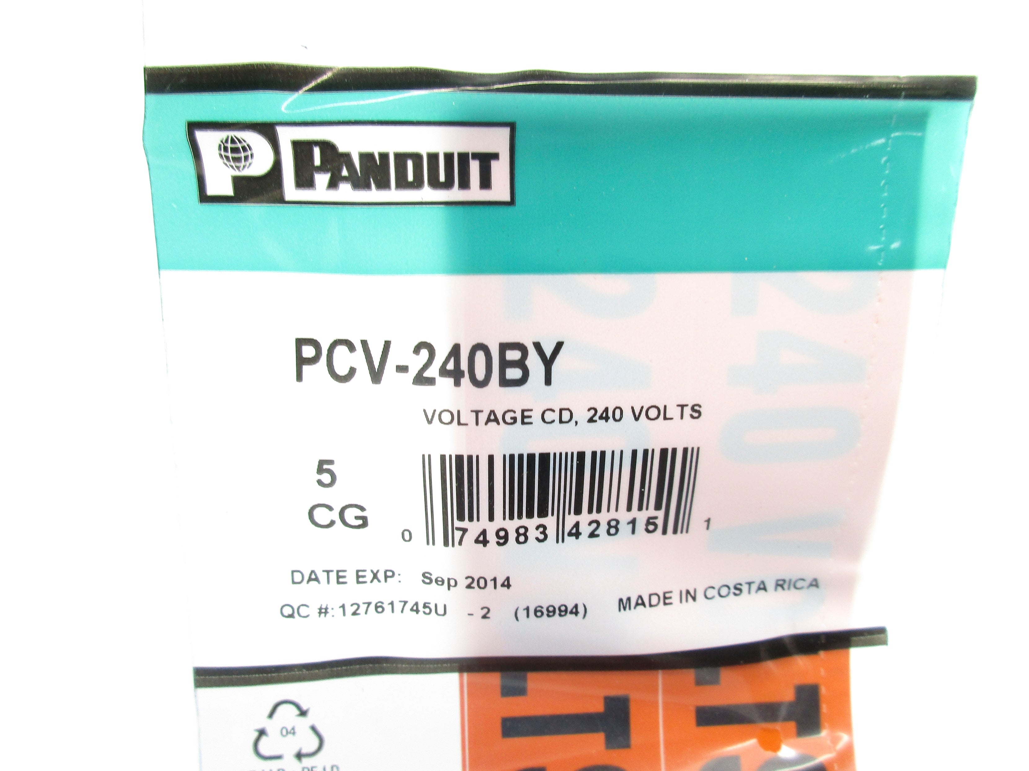 PANDUIT PCV-240BY (PKG OF 5) NSMP