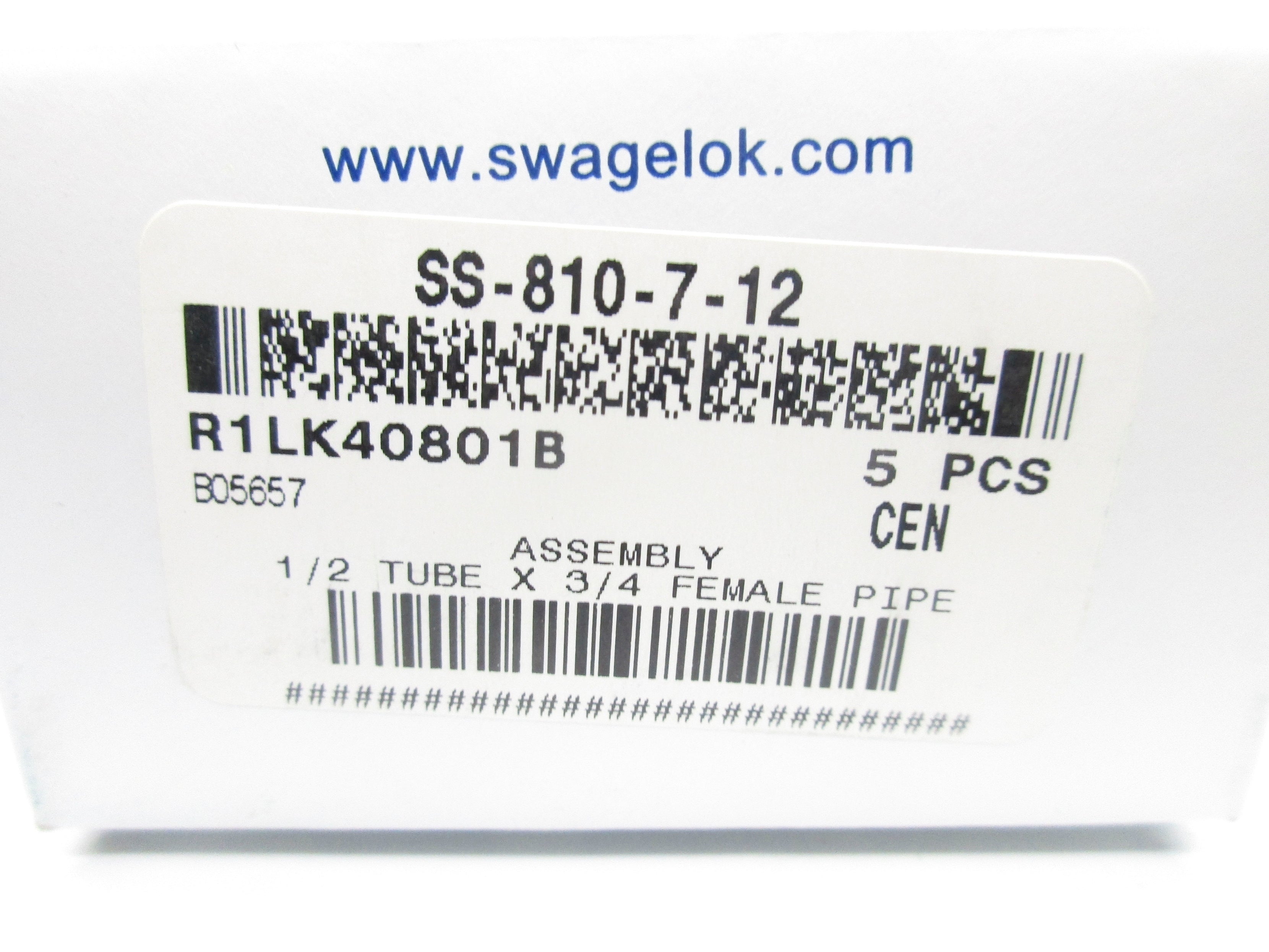 SWAGELOK SS-810-7-12 (PKG OF 5) NSMP