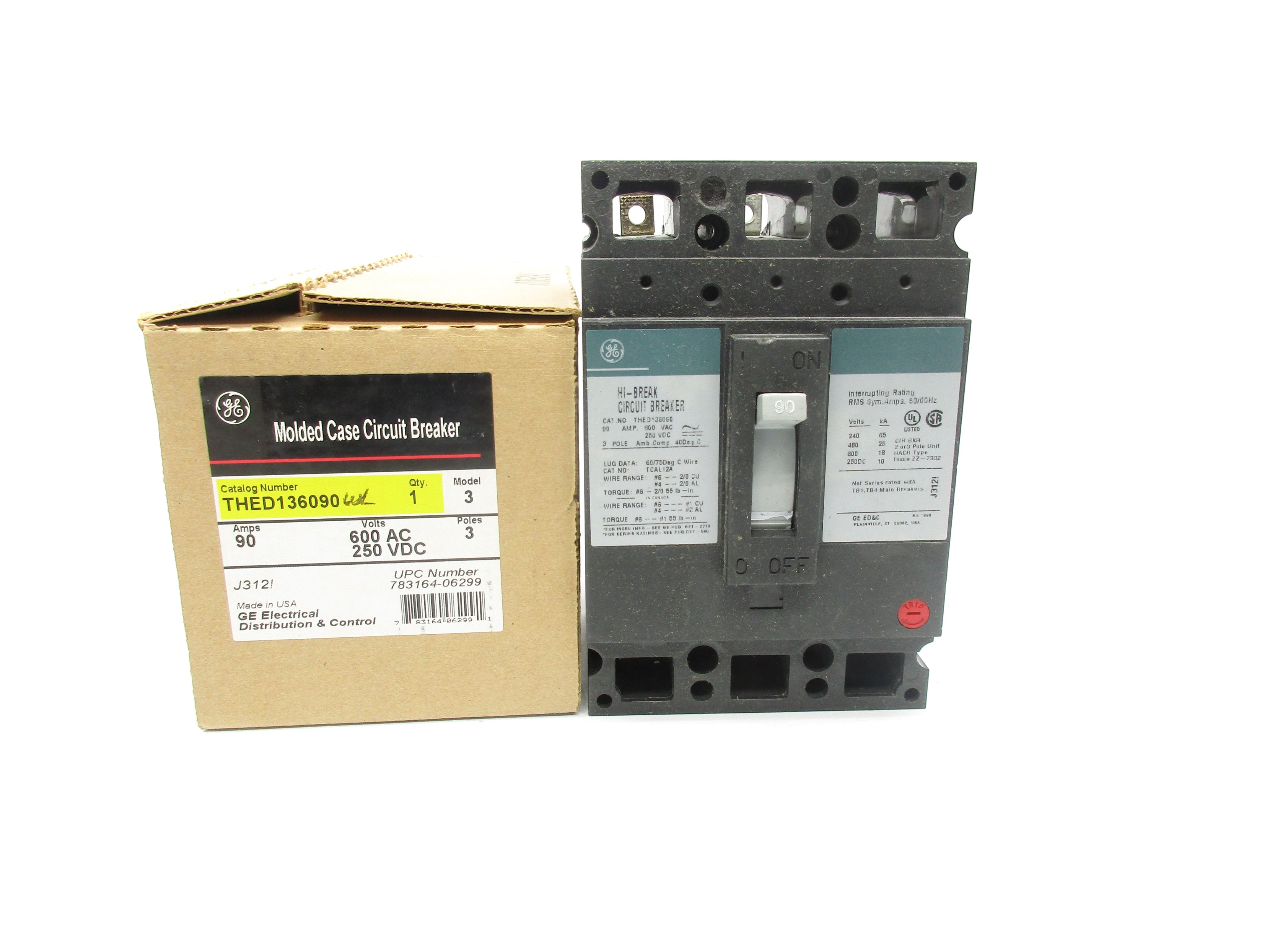 GENERAL ELECTRIC THED136090 600VAC 90A NSMP