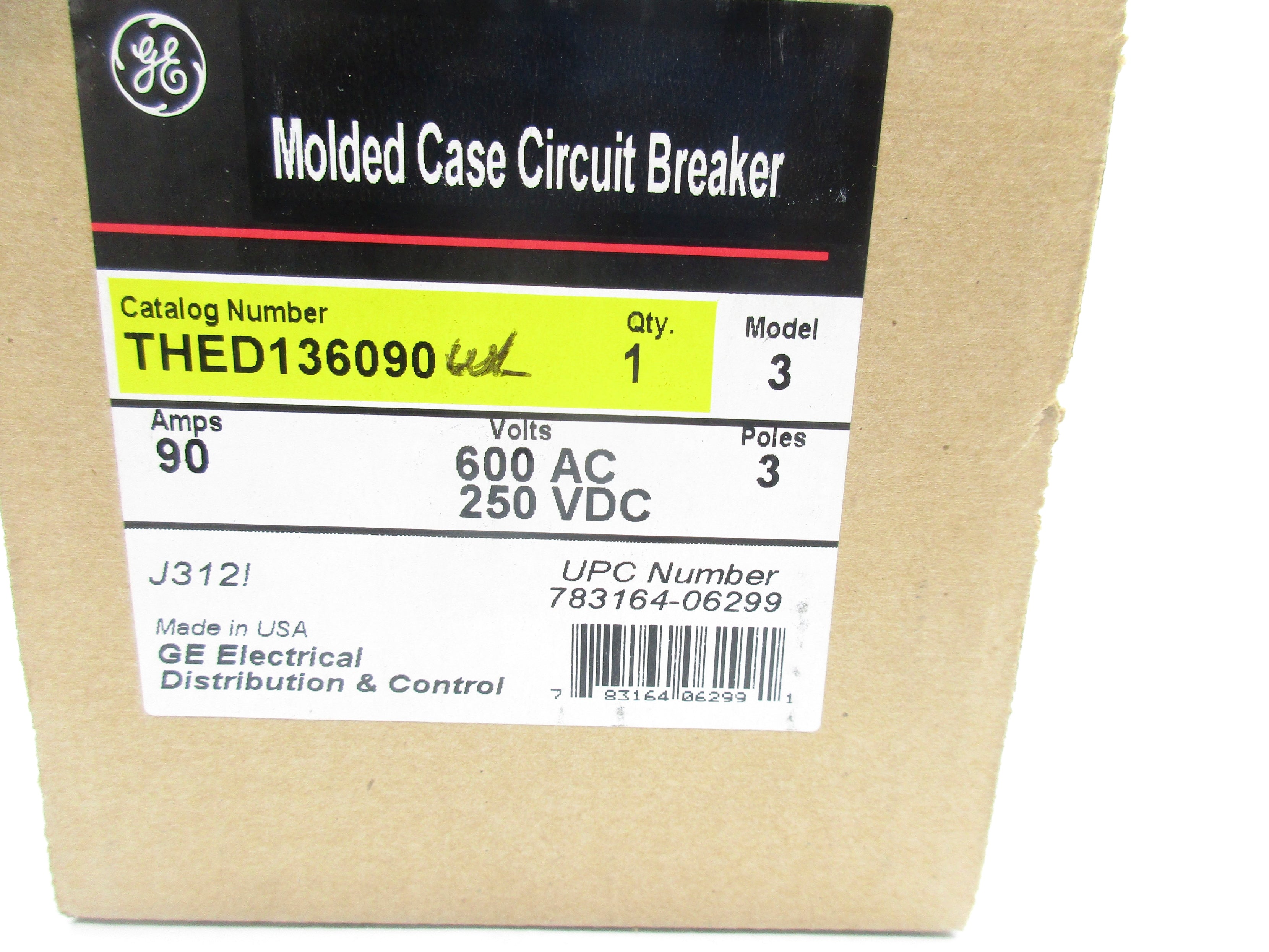 GENERAL ELECTRIC THED136090 600VAC 90A NSMP