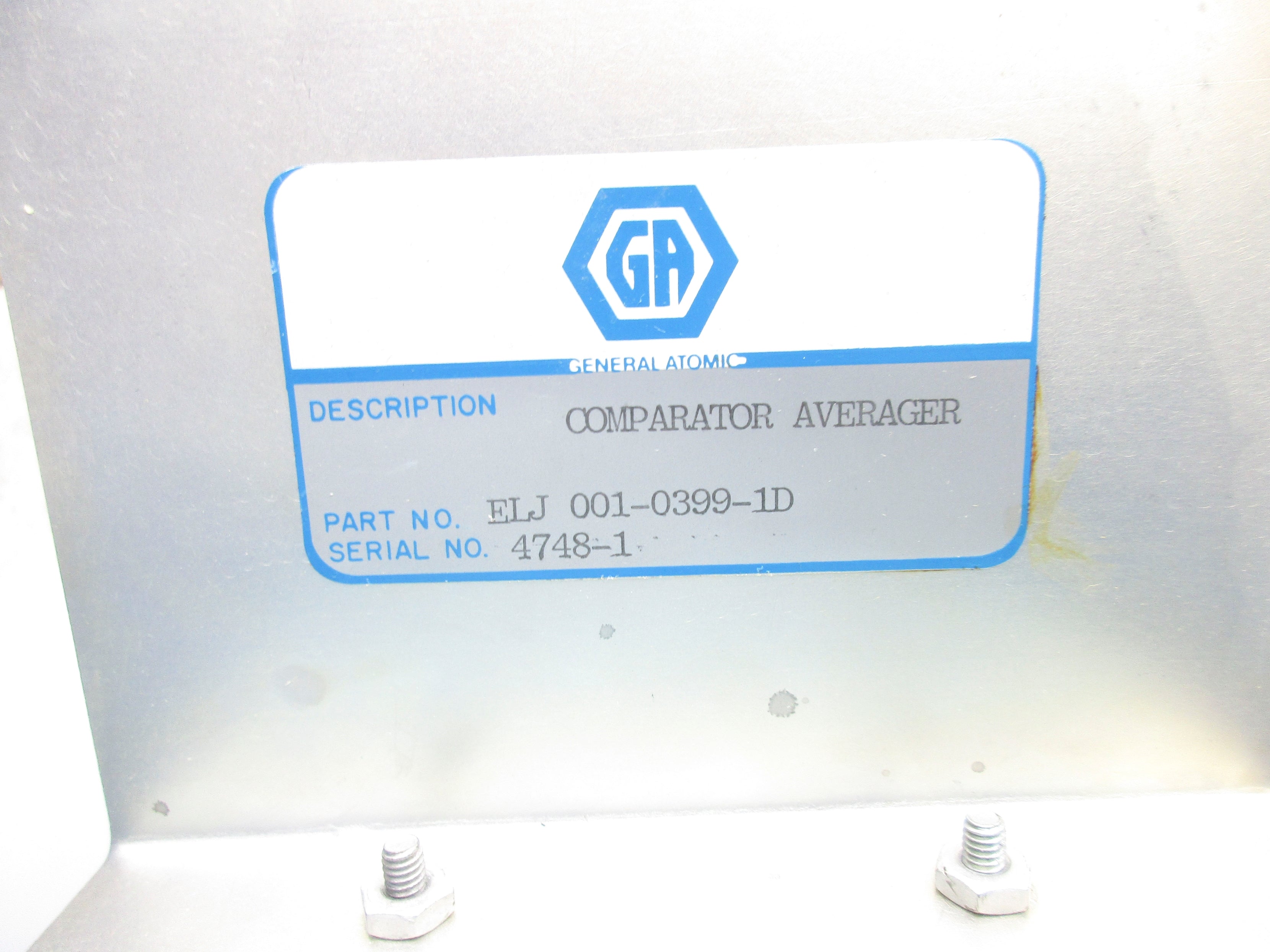 GENERAL ATOMIC ELJ001-0399-1D NSNP