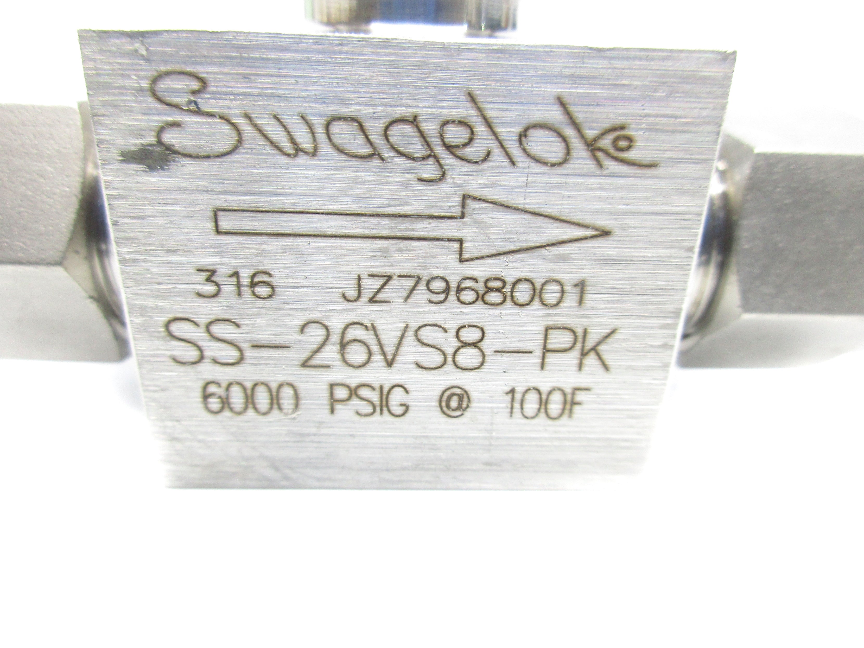 SWAGELOK SS-26VS8-PK 6000PSIG NSNP