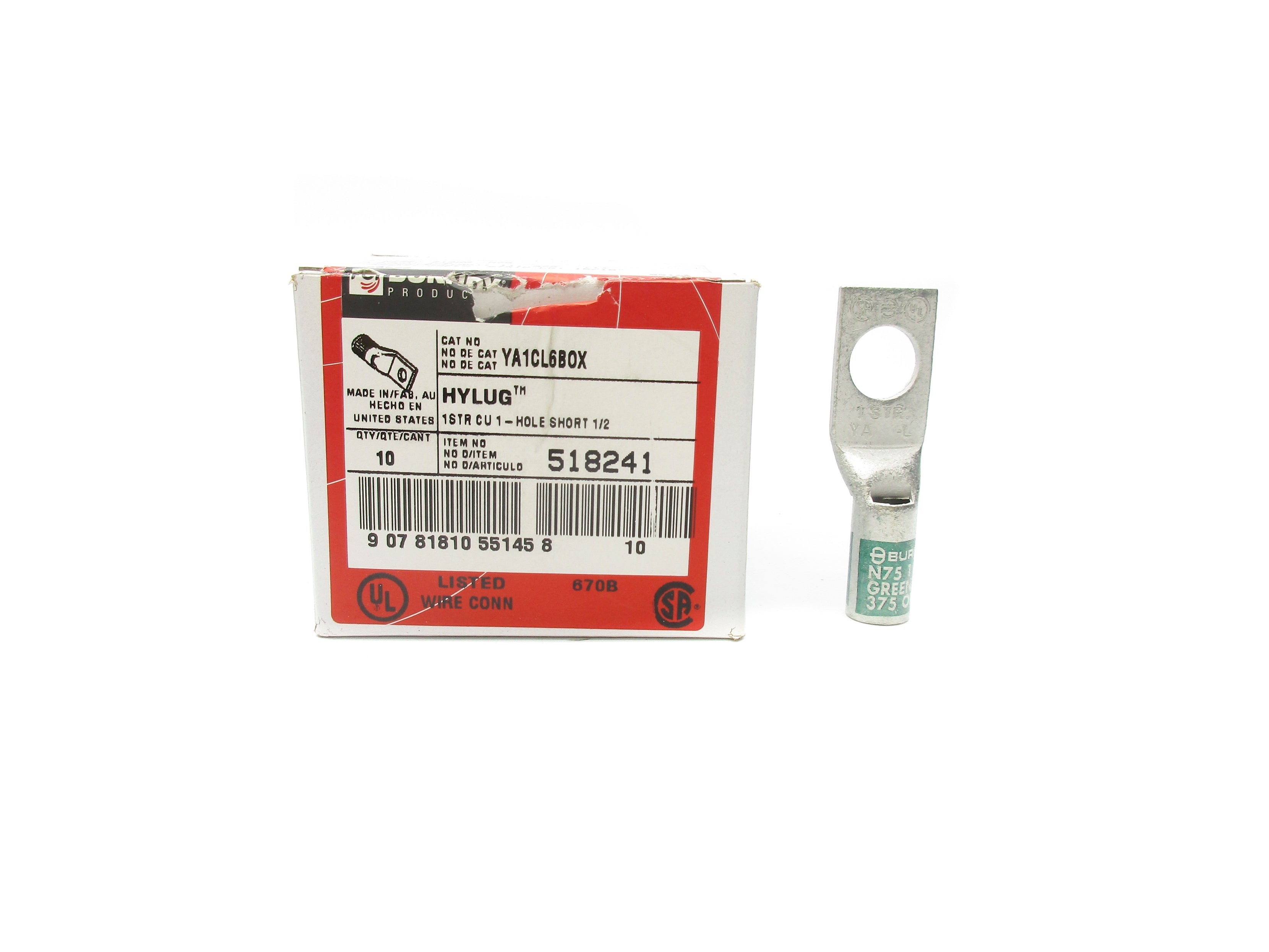 BURNDY YA1CL6BOX (PKG OF 10) NSMP
