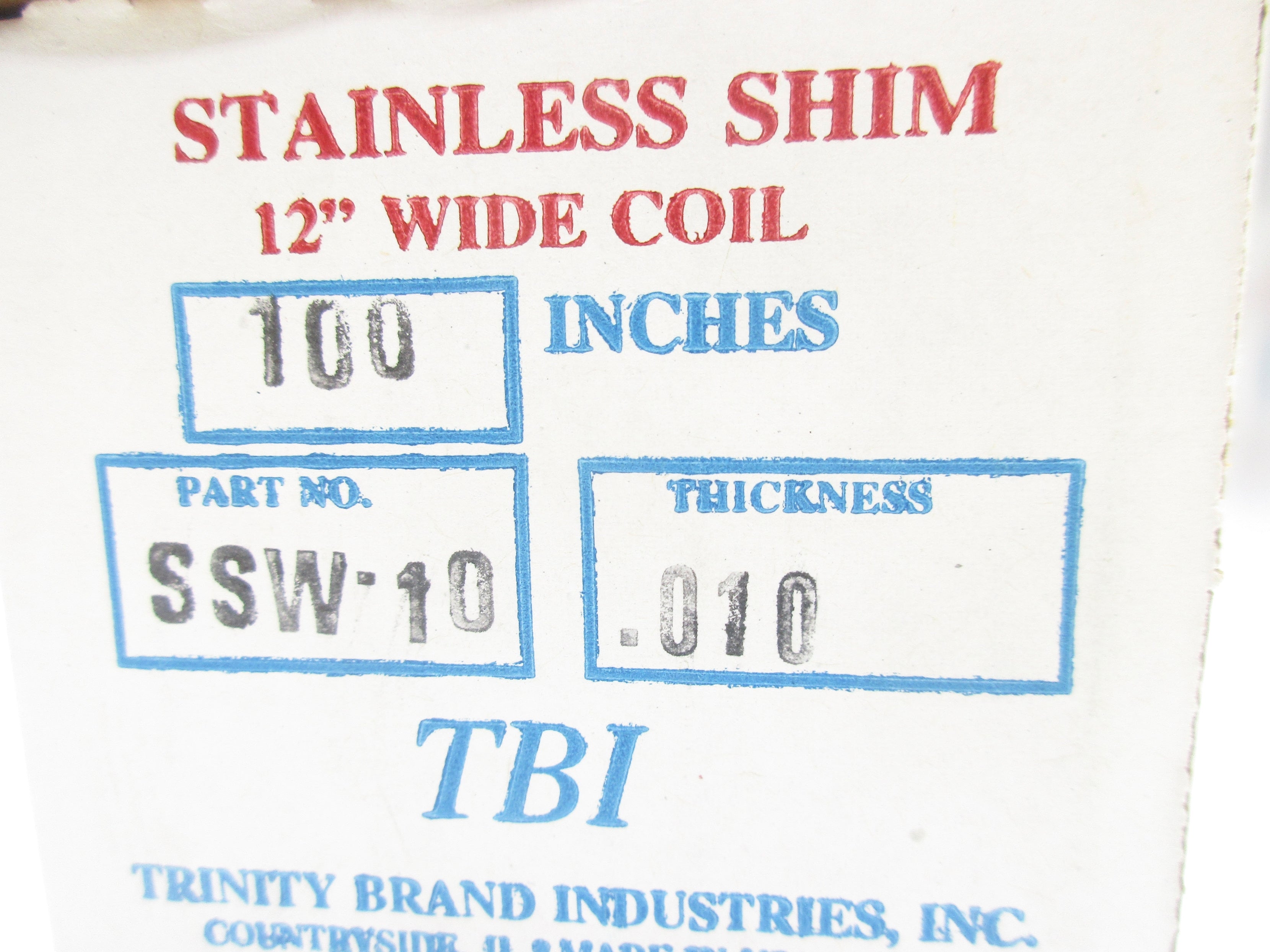 TRINITY BRAND INDUSTRIES SSW-10 NSMP