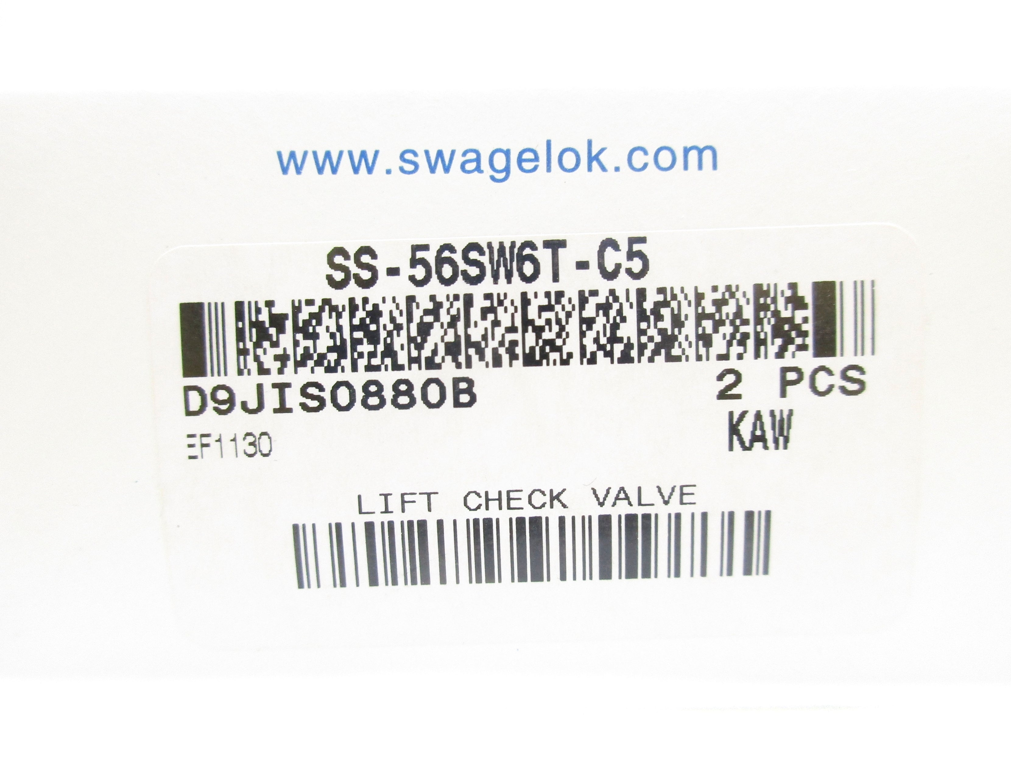 SWAGELOK SS-56SW6T-C5 (PKG OF 2)  NSMP