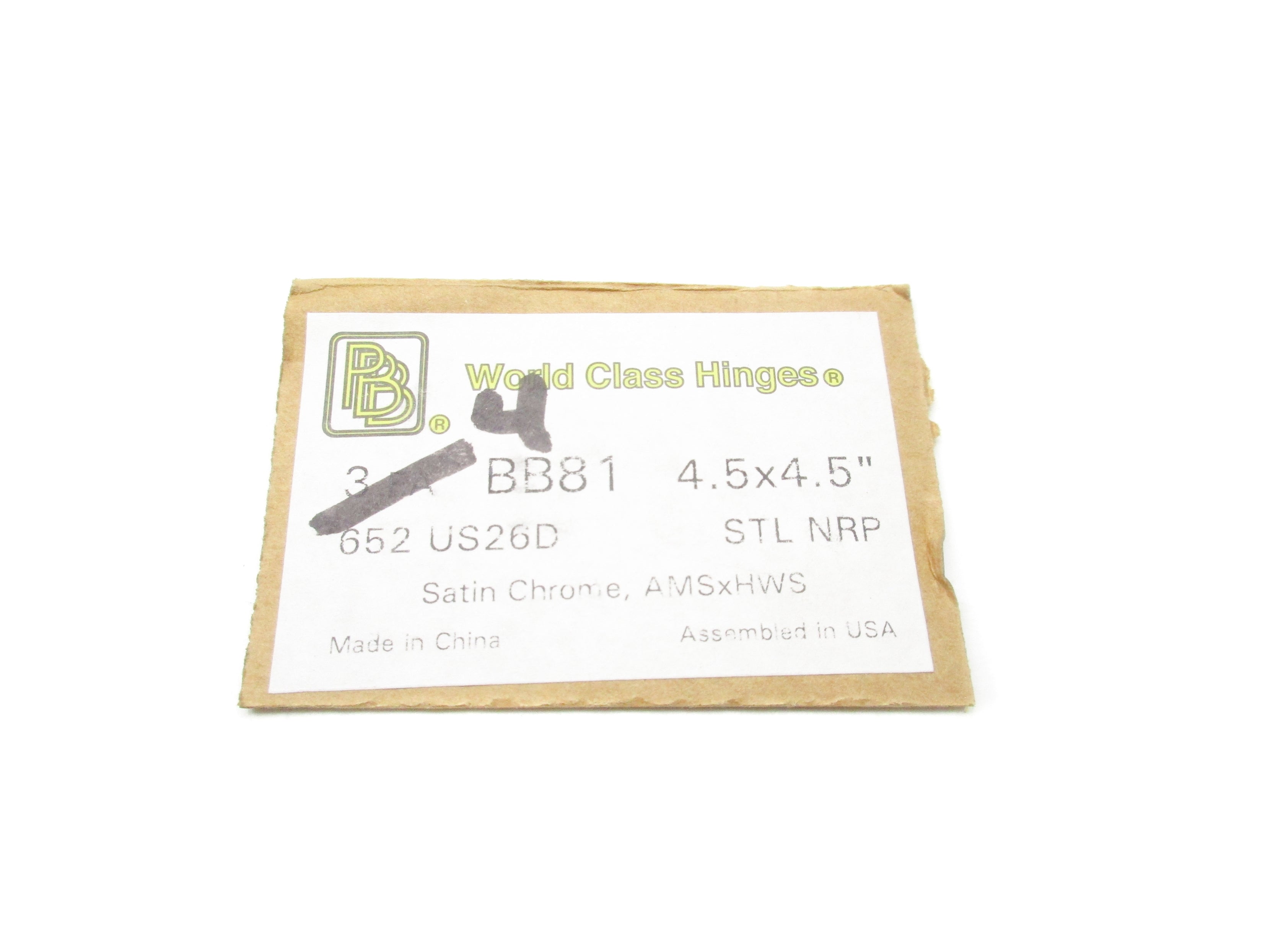 WORLD CLASS HINGES BB81 NSNP
