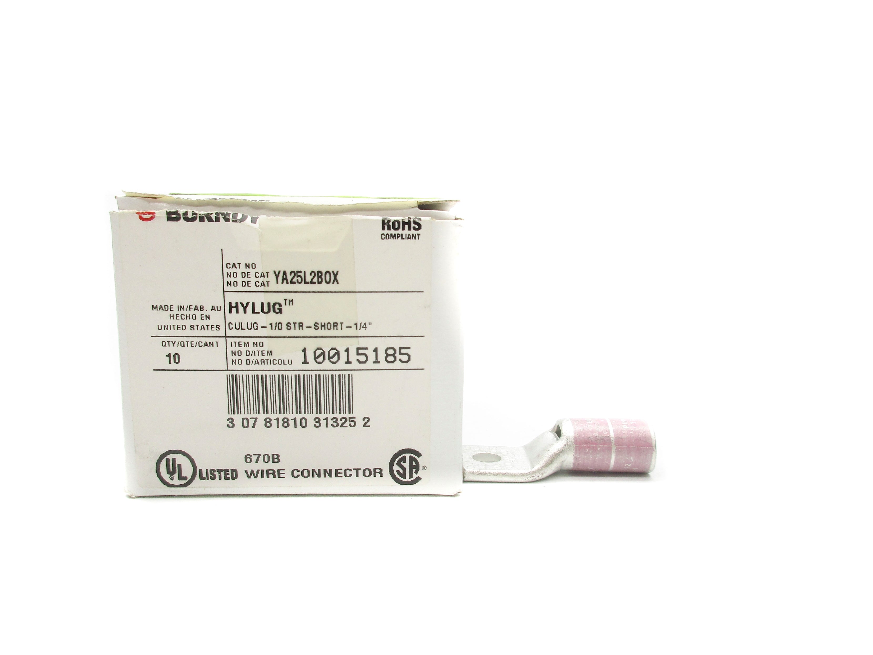 BURNDY YA25L2BOX (PKG OF 10) NSMP