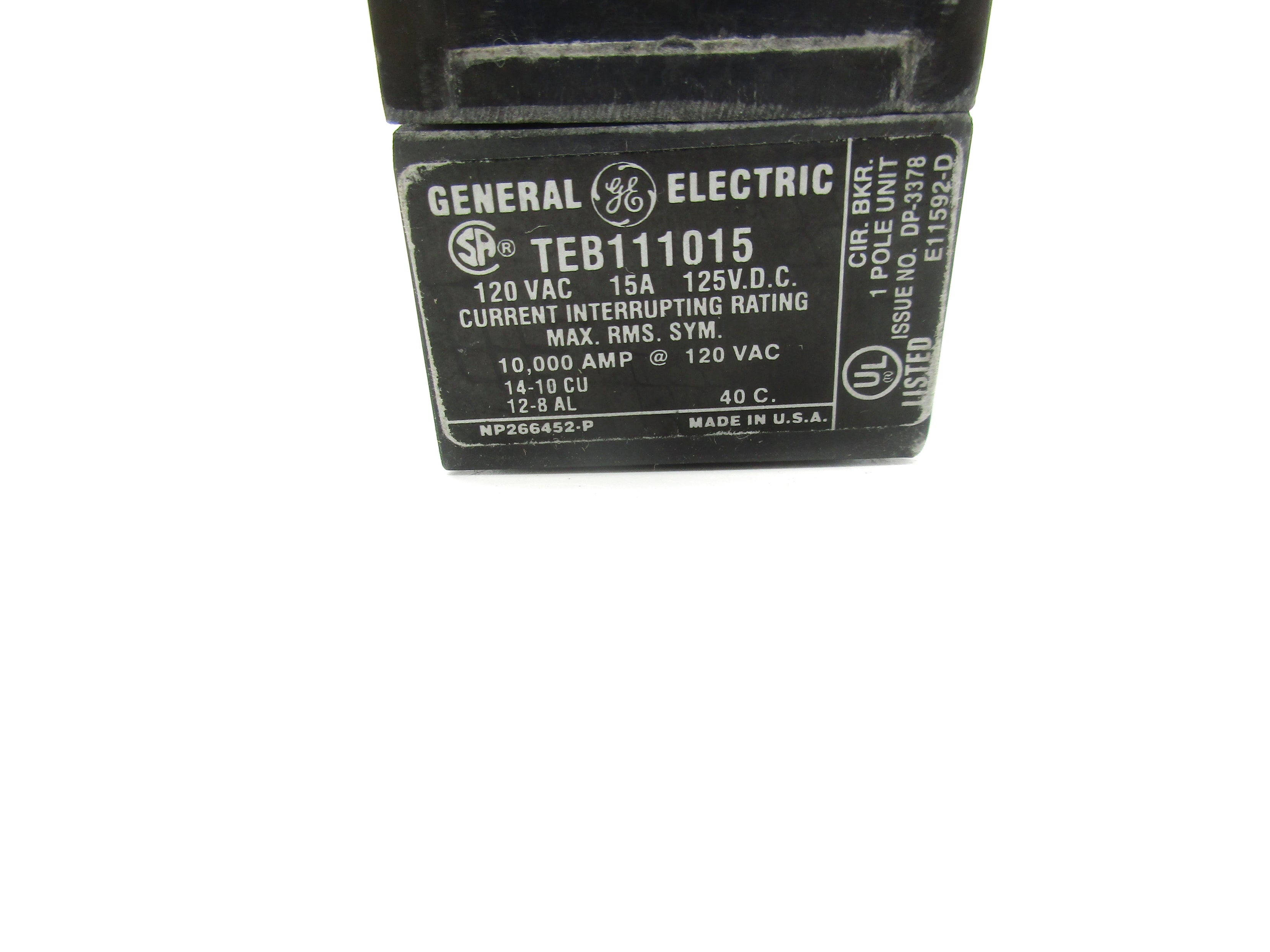 GENERAL ELECTRIC TEB111015 120VAC 15A NSNP