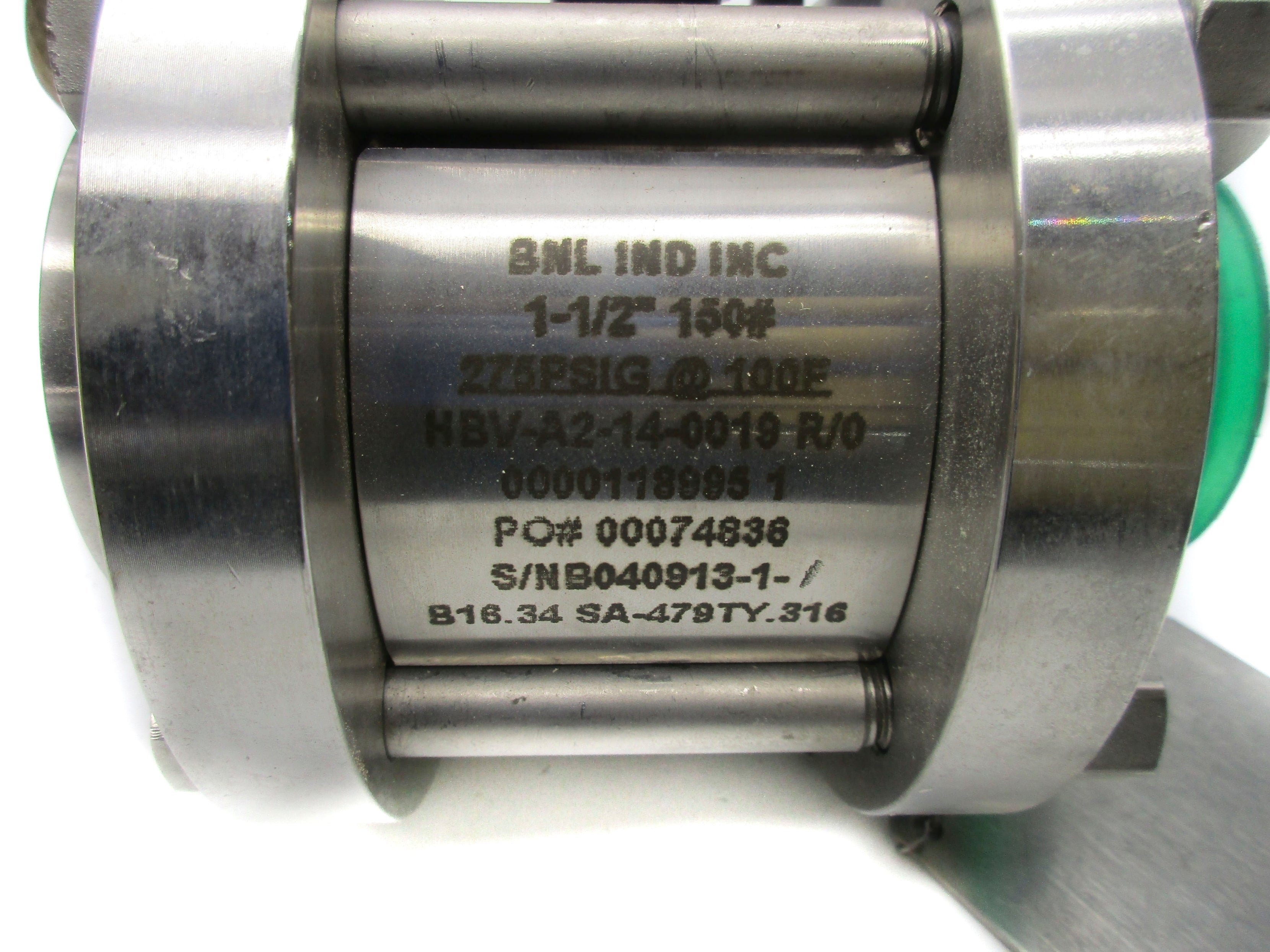 BNL INDUSTRIES HBV-A2-14-0019 275PSIG NSNP