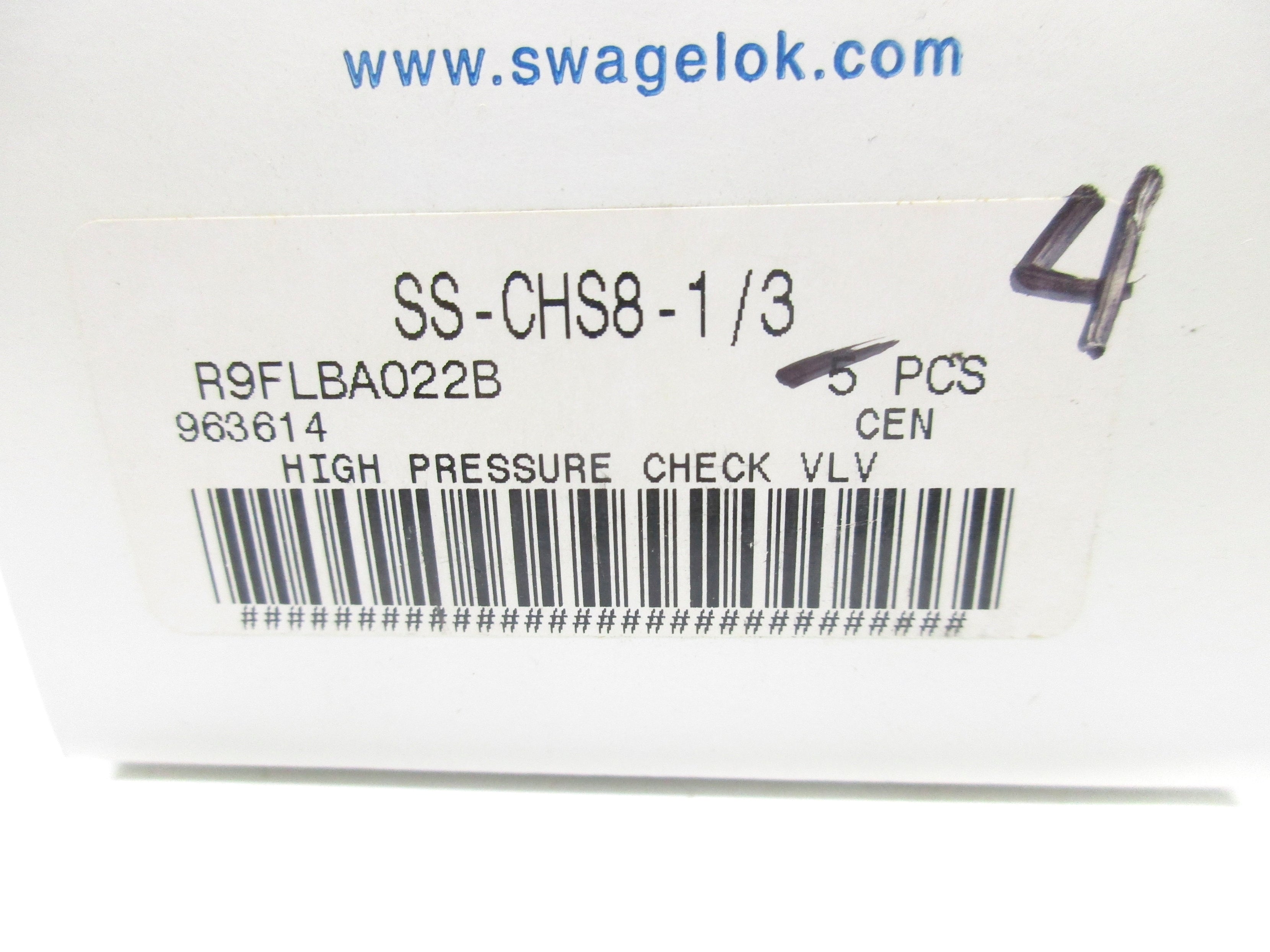 SWAGELOK SS-CHS8-1/3 (PKG OF 5) NSMP