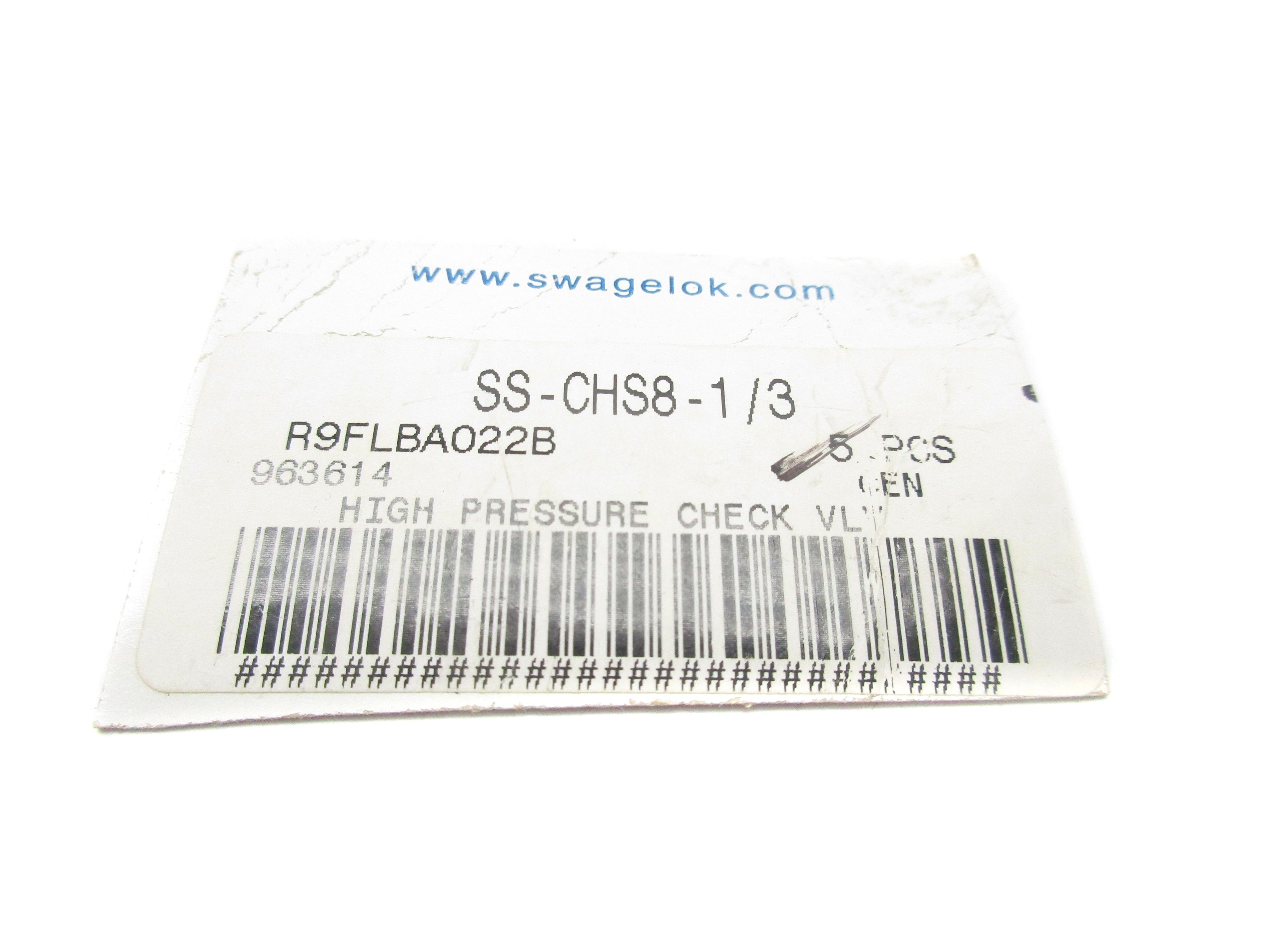 SWAGELOK SS-CHS8-1/3 NSNP