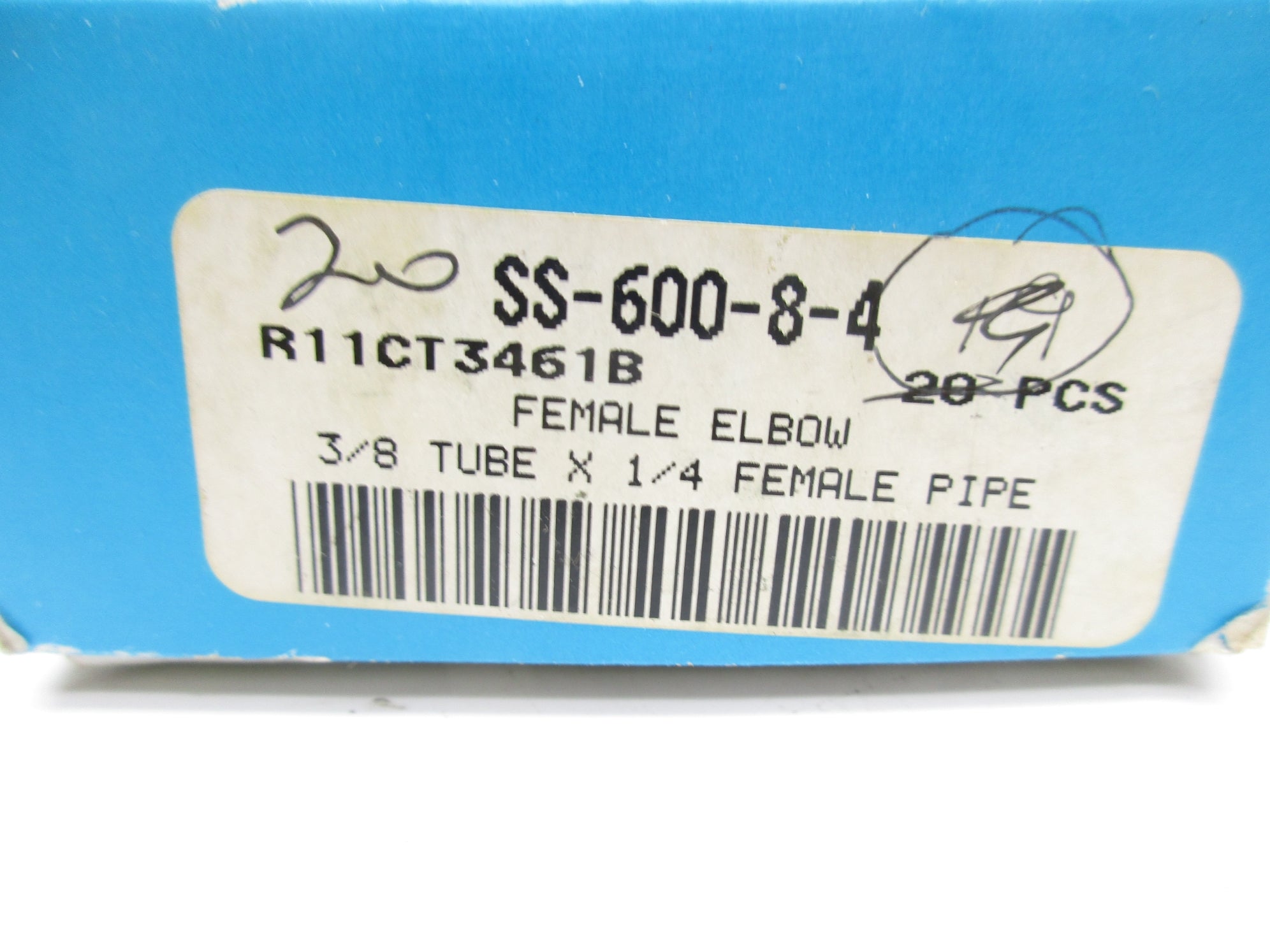 SWAGELOK SS-600-8-4 (PKG OF 20) NSMP