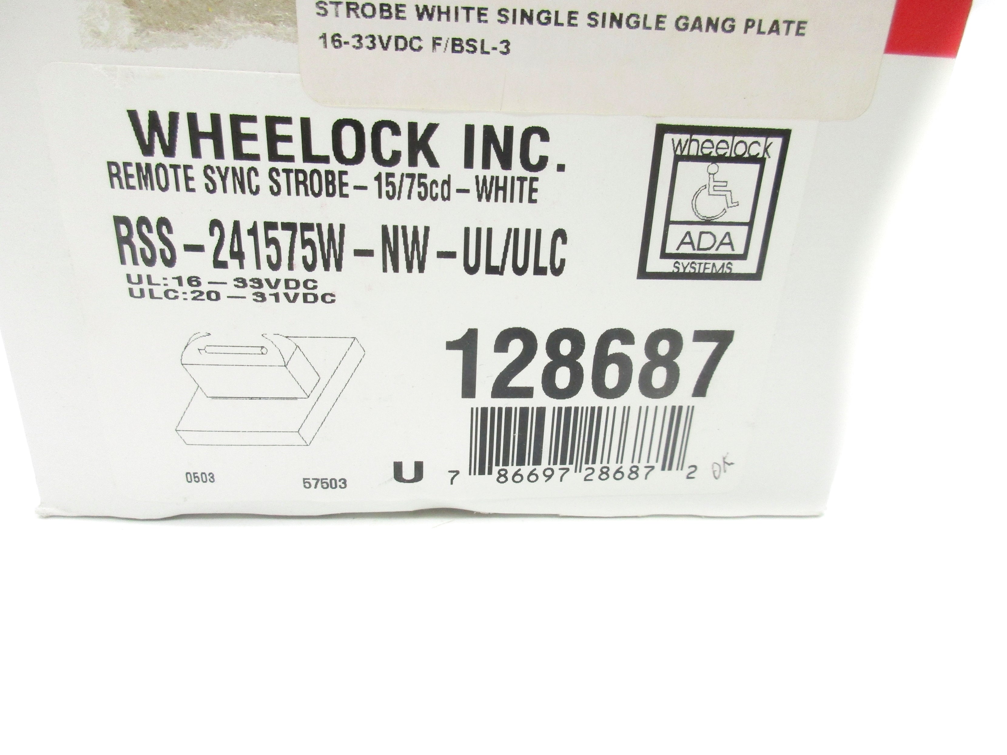 WHEELOCK RSS-241575W-NW-UL/ULC NSMP