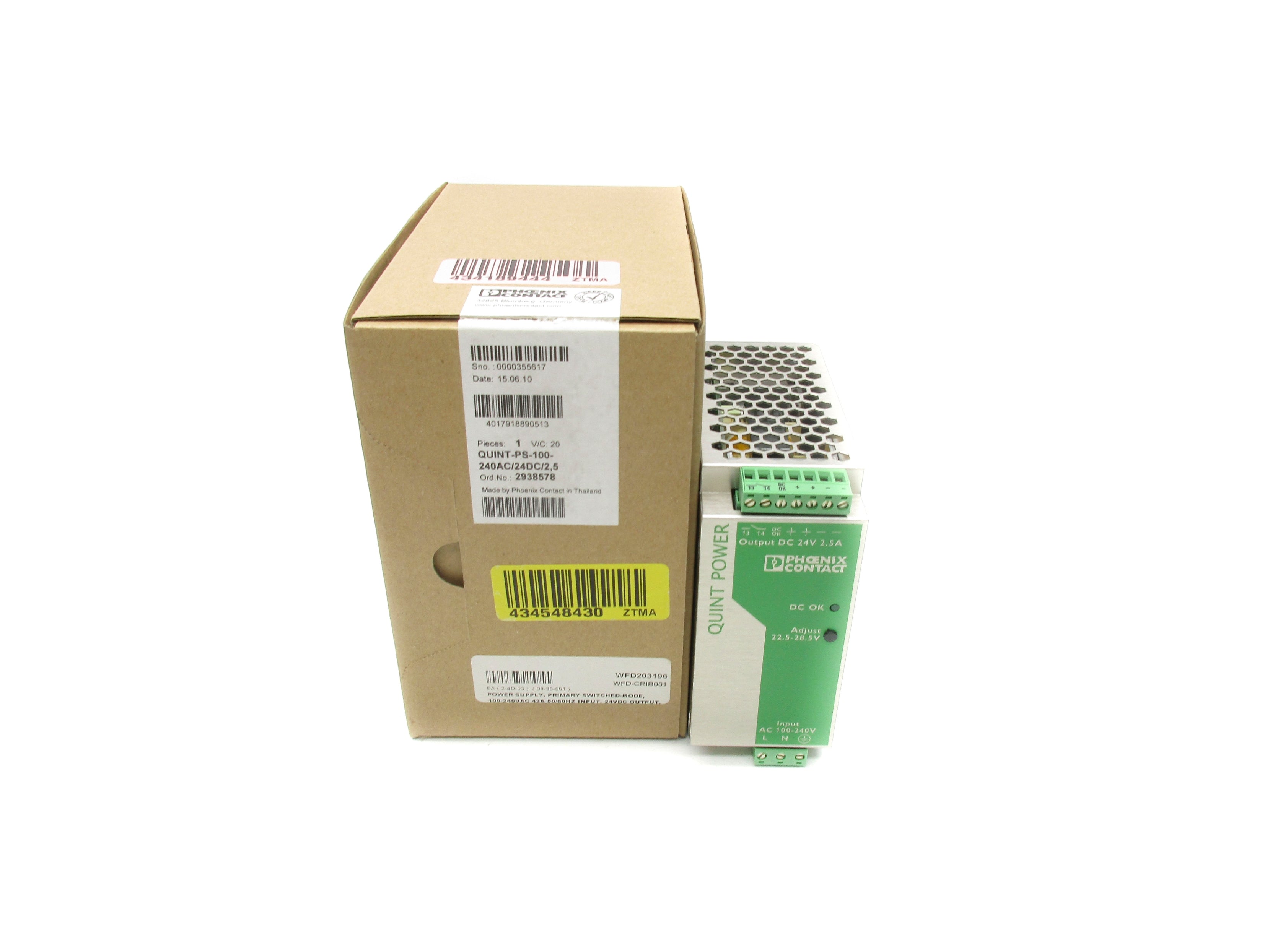 PHOENIX CONTACT QUINT-PS-100-240AC/24DC/2,5 NSMP