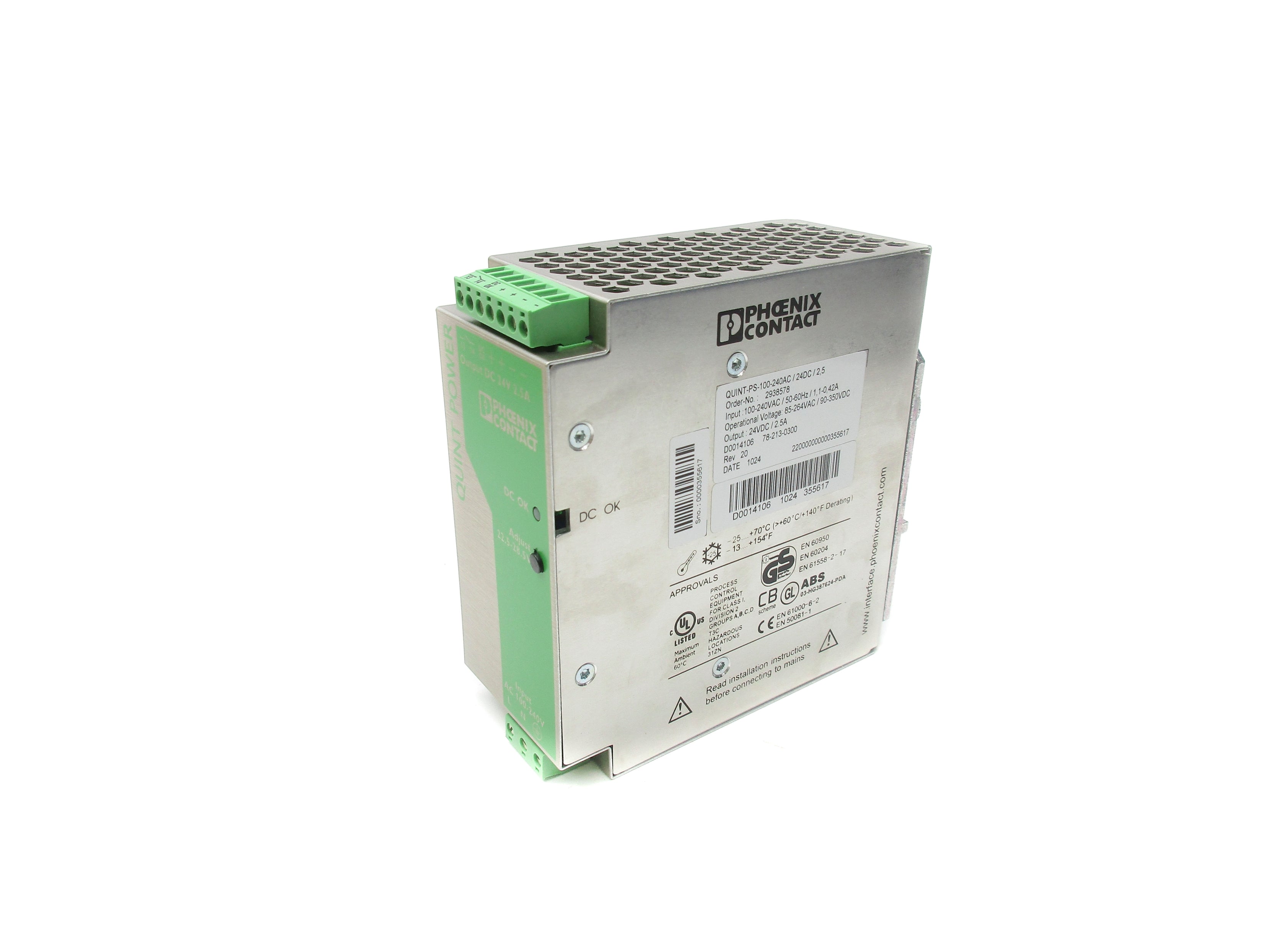 PHOENIX CONTACT QUINT-PS-100-240AC/24DC/2,5 NSMP