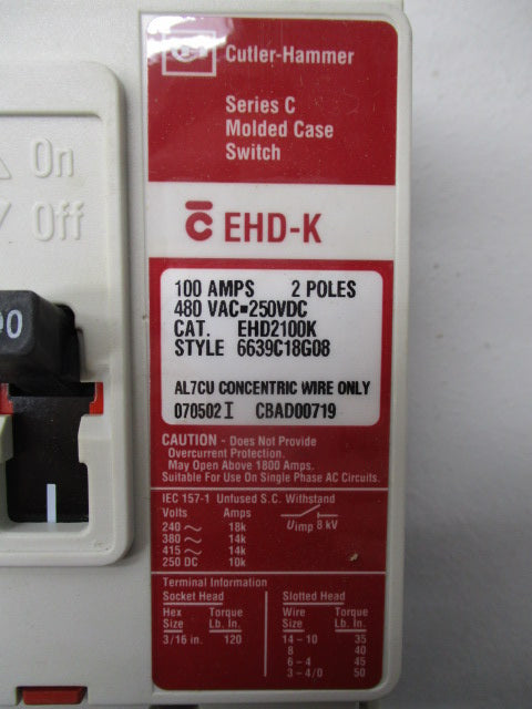 CUTLER HAMMER EHD2100K * NEW IN FACTORY BOX *