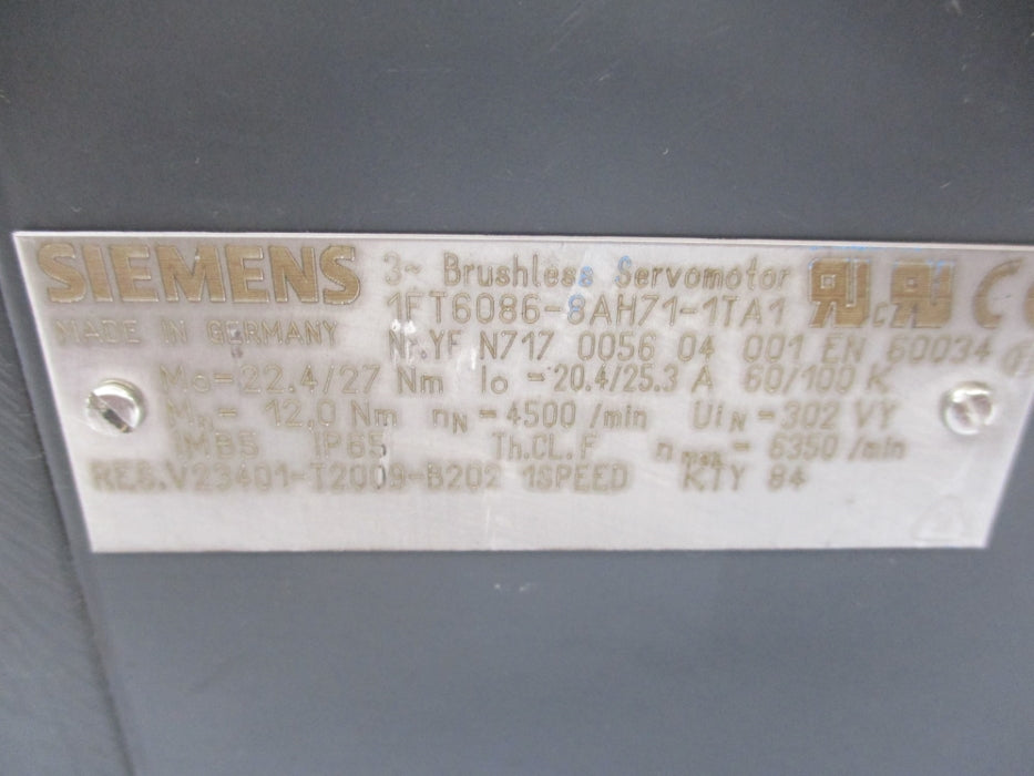 SIEMENS 1FT6086-8AH71-1TA1 UNMP