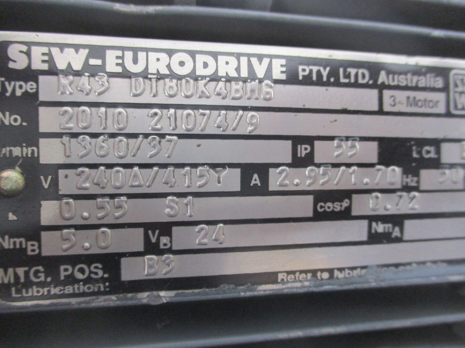 SEW-EURODRIVE R43DT80K4BMG UNMP