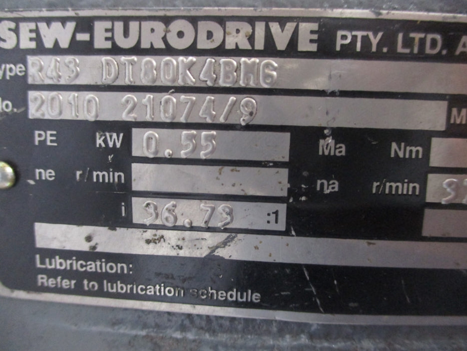 SEW-EURODRIVE R43DT80K4BMG UNMP