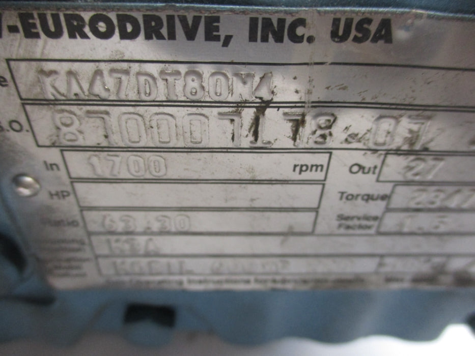 SEW-EURODRIVE KA47DT80N4 UNMP