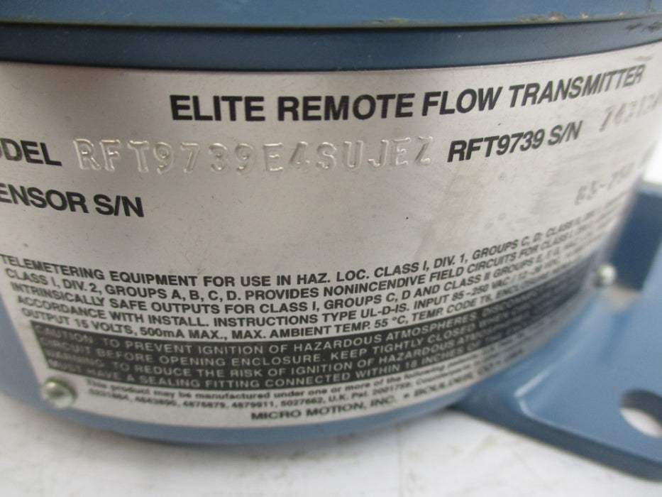 MICRO MOTION RFT9739E4SUJEZ NSNP