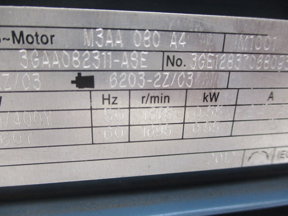 ABB 3GAA082311-ASE M3AA080A4 UNMP