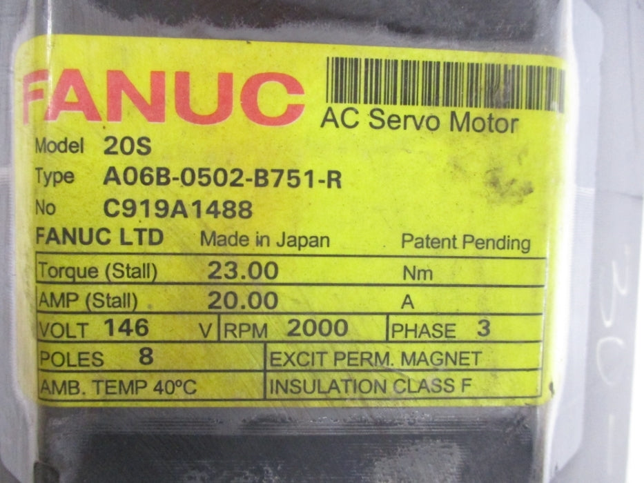 FANUC A06B-0502-B751-R UNMP