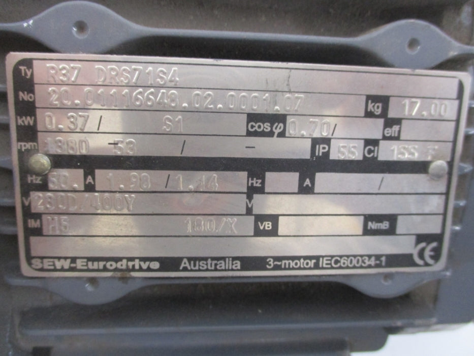 SEW-EURODRIVE R37DRS71S4 UNMP