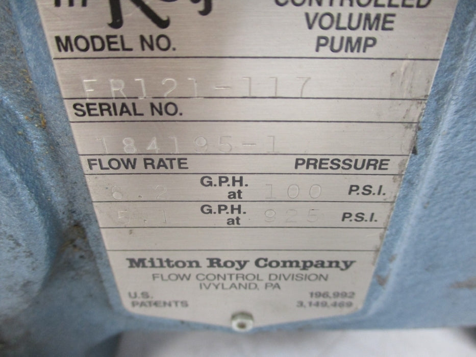 MILTON ROY FR121-117 UNMP