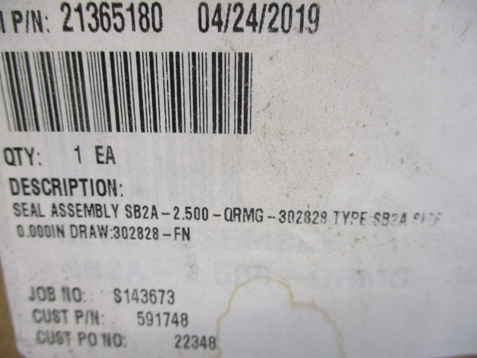 JOHN CRANE SB2A-2.500-QRMG-302829 NSMP