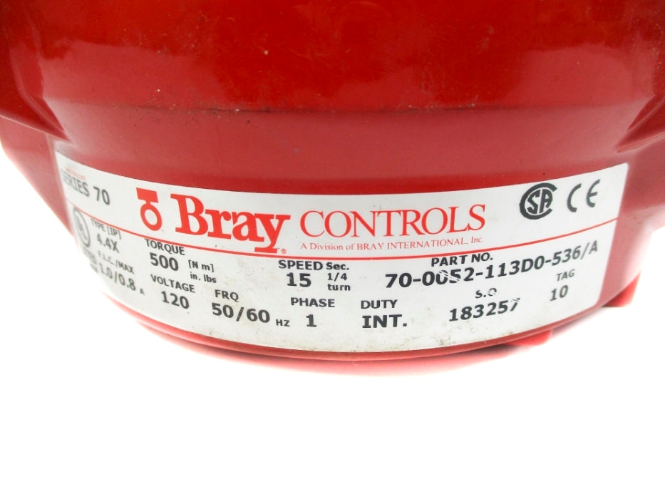 BRAY CONTROLS 70-0052-113D0-536/A SER. 70 NSNP